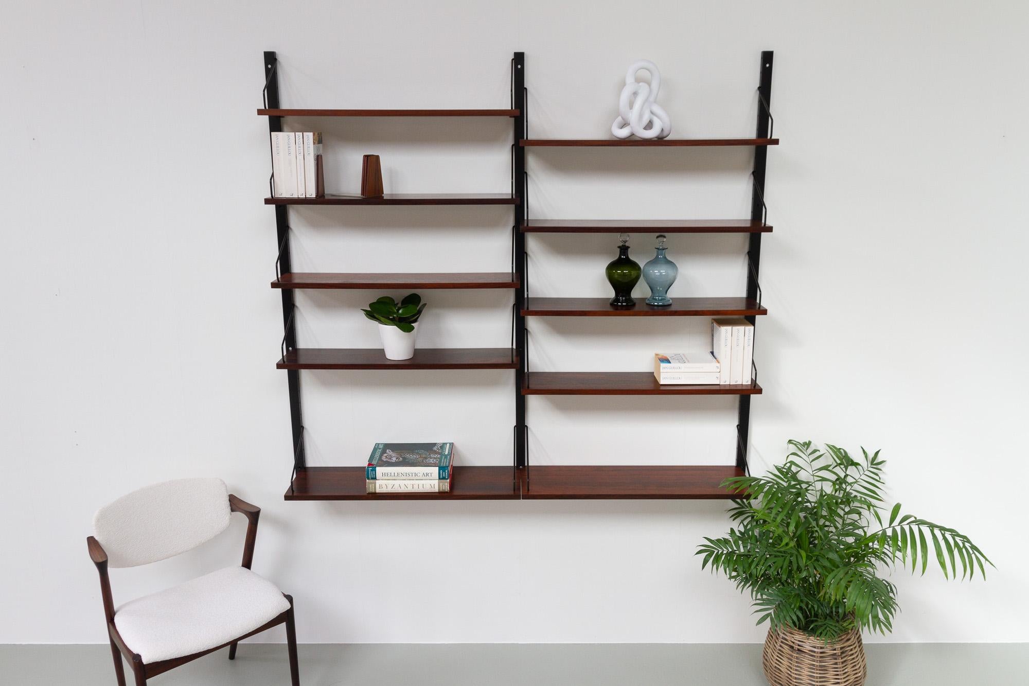 Danish Modern Modular Rosewood Wall Unit by Poul Cadovius for Cado, 1960s 9