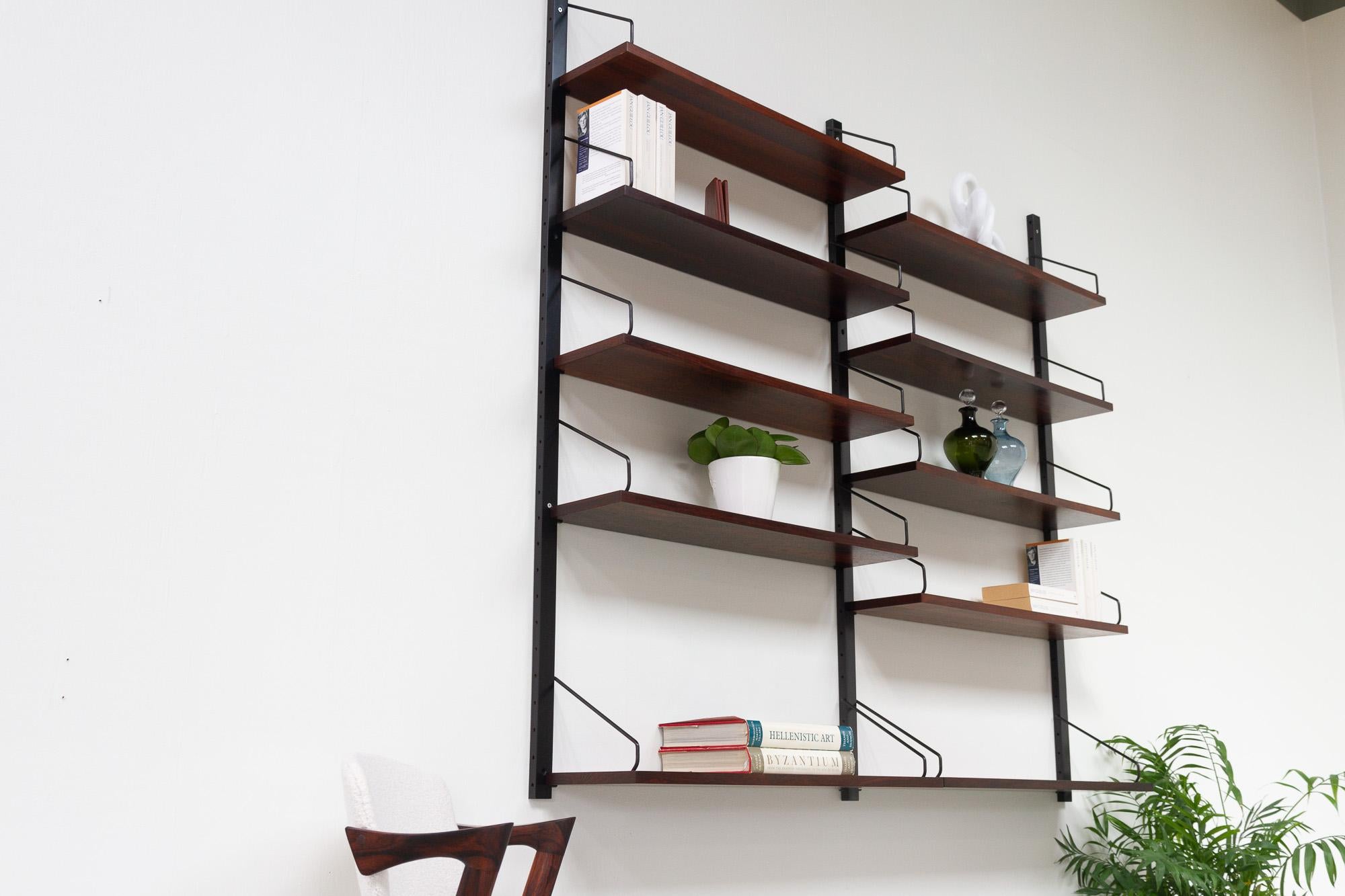 Danish Modern Modular Rosewood Wall Unit by Poul Cadovius for Cado, 1960s 11