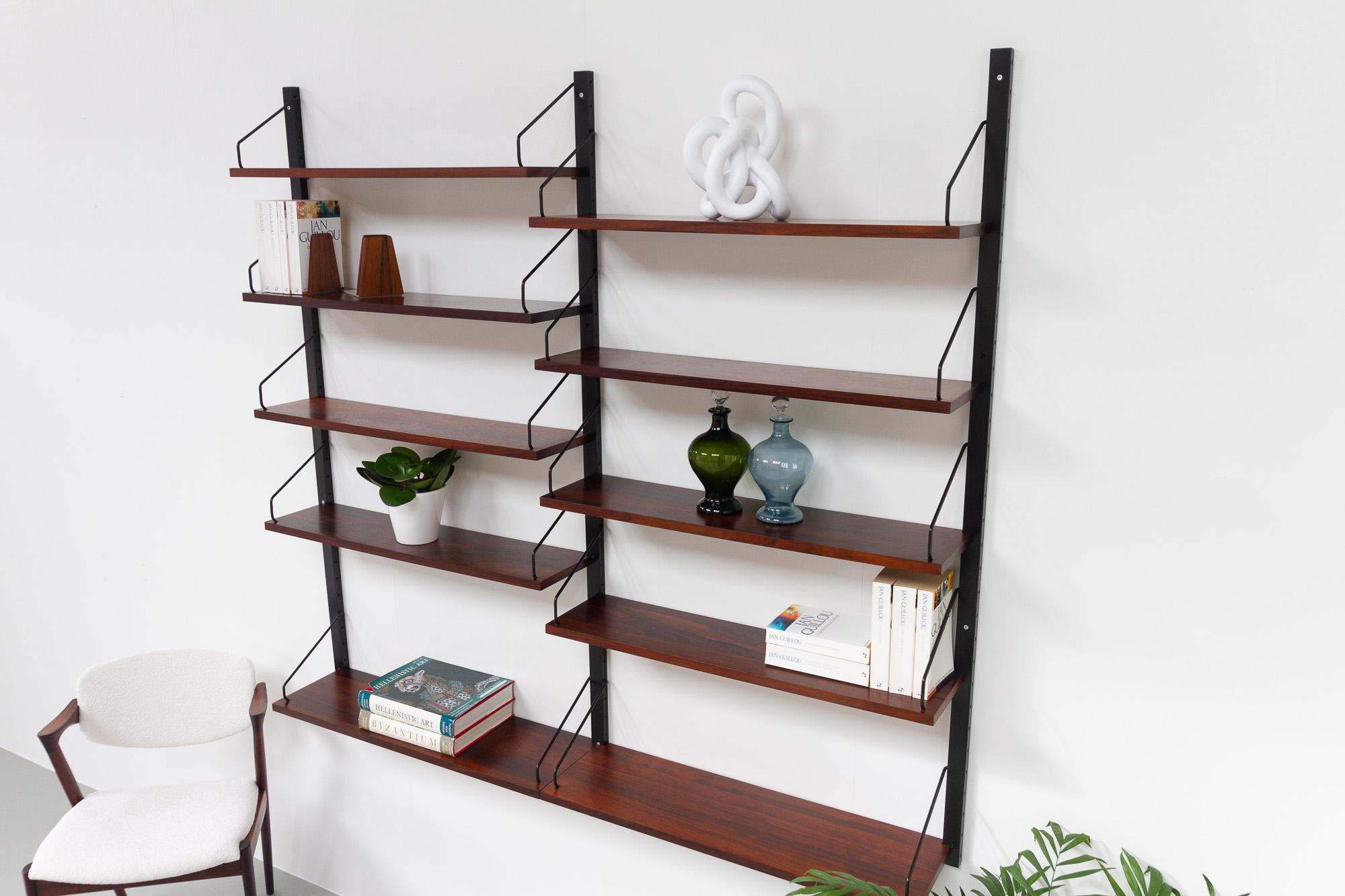 Danish Modern Modular Rosewood Wall Unit by Poul Cadovius for Cado, 1960s 13