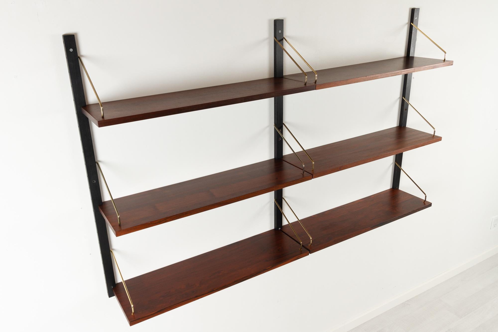 Mid-Century Modern Danish Modern Modular Rosewood Wall Unit by Poul Cadovius for Cado 1960s