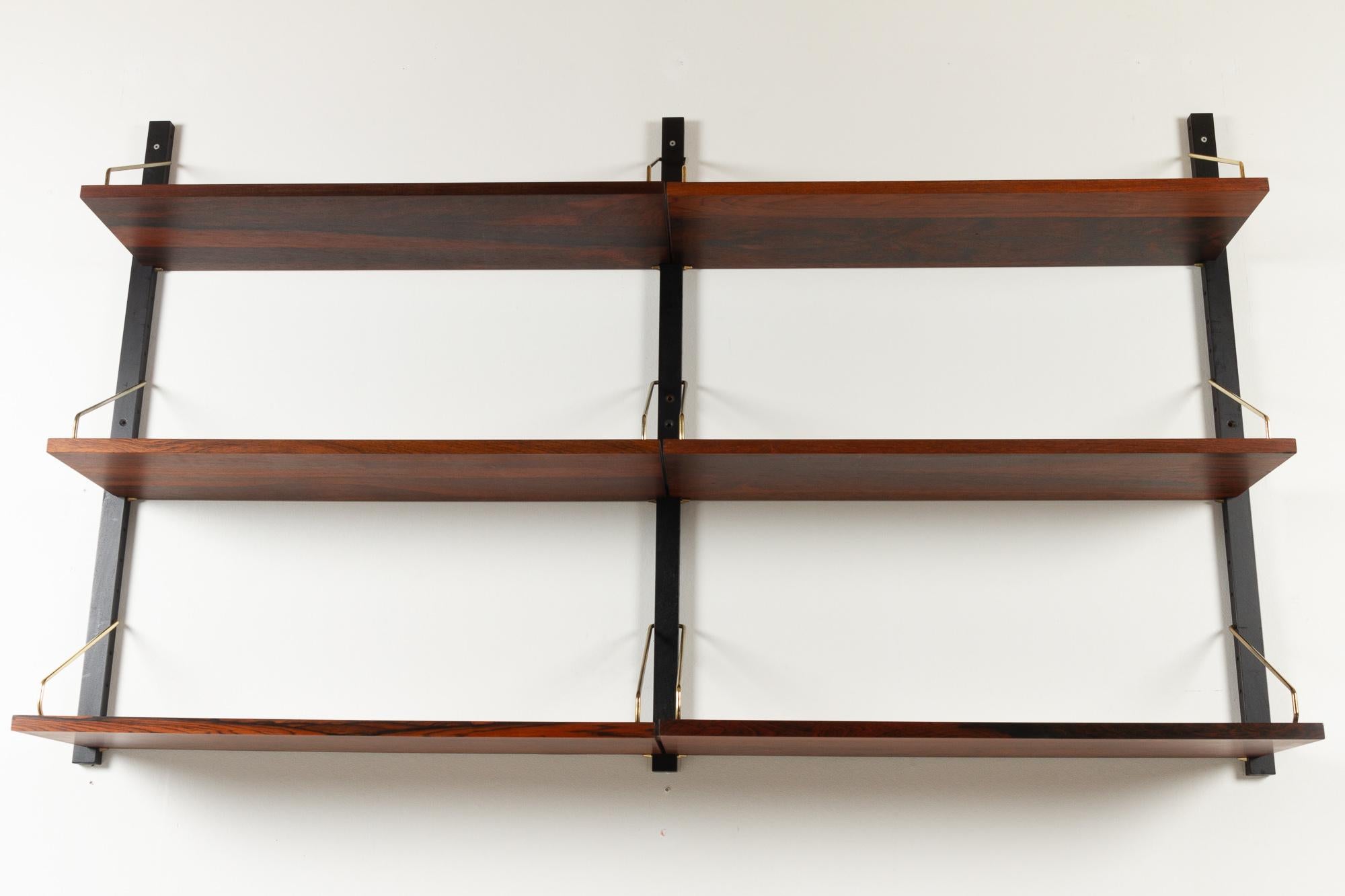 Danish Modern Modular Rosewood Wall Unit by Poul Cadovius for Cado 1960s In Good Condition In Asaa, DK