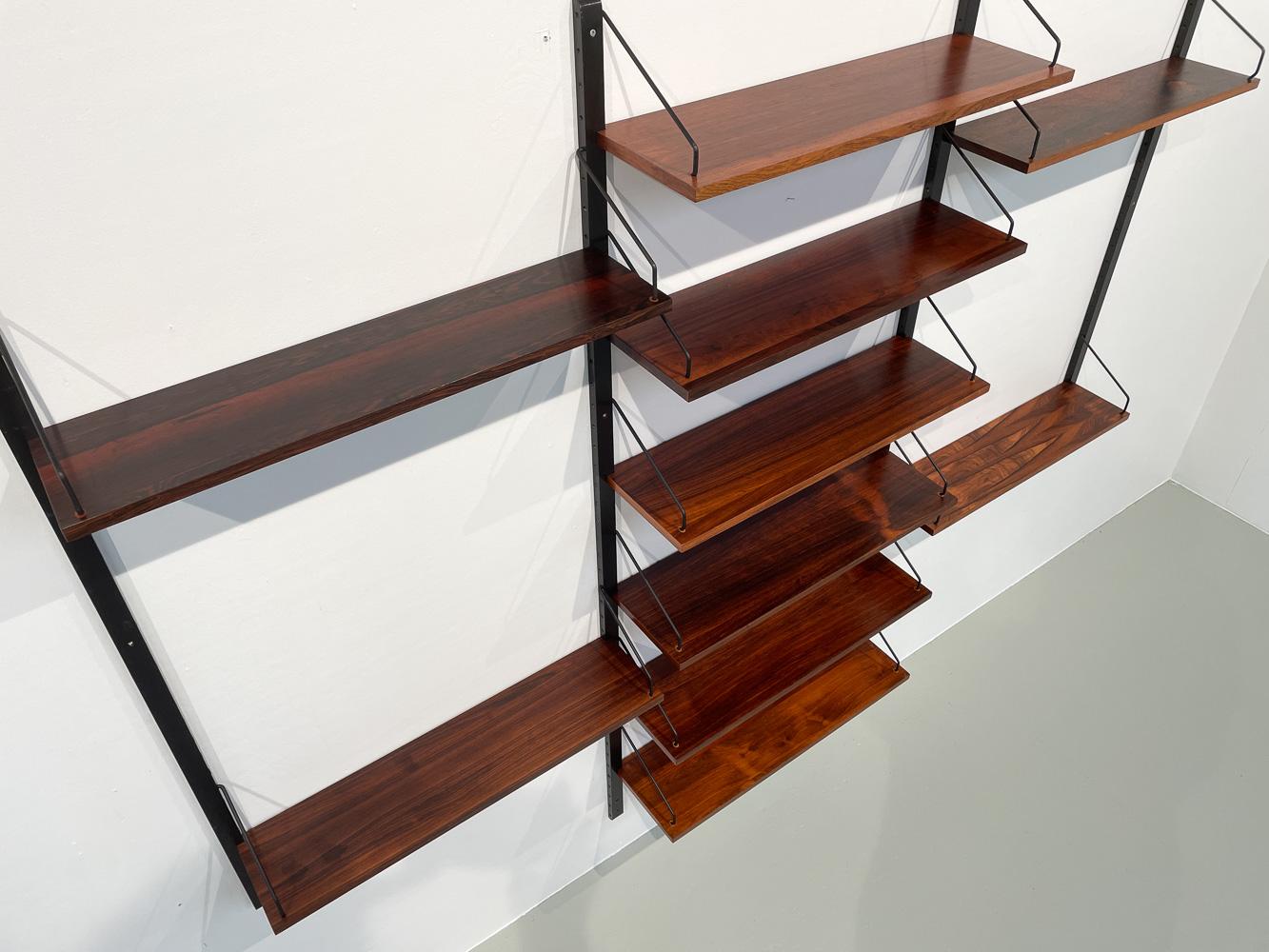 Mid-20th Century Danish Modern Modular Rosewood Wall Unit by Poul Cadovius for Cado, 1960s