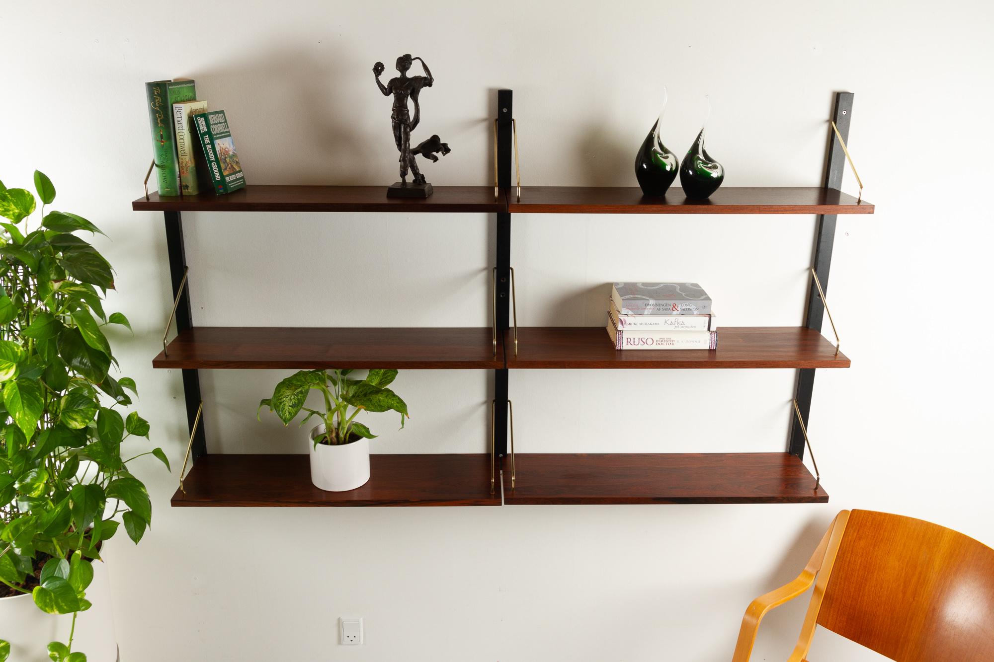 Danish Modern Modular Rosewood Wall Unit by Poul Cadovius for Cado 1960s 1