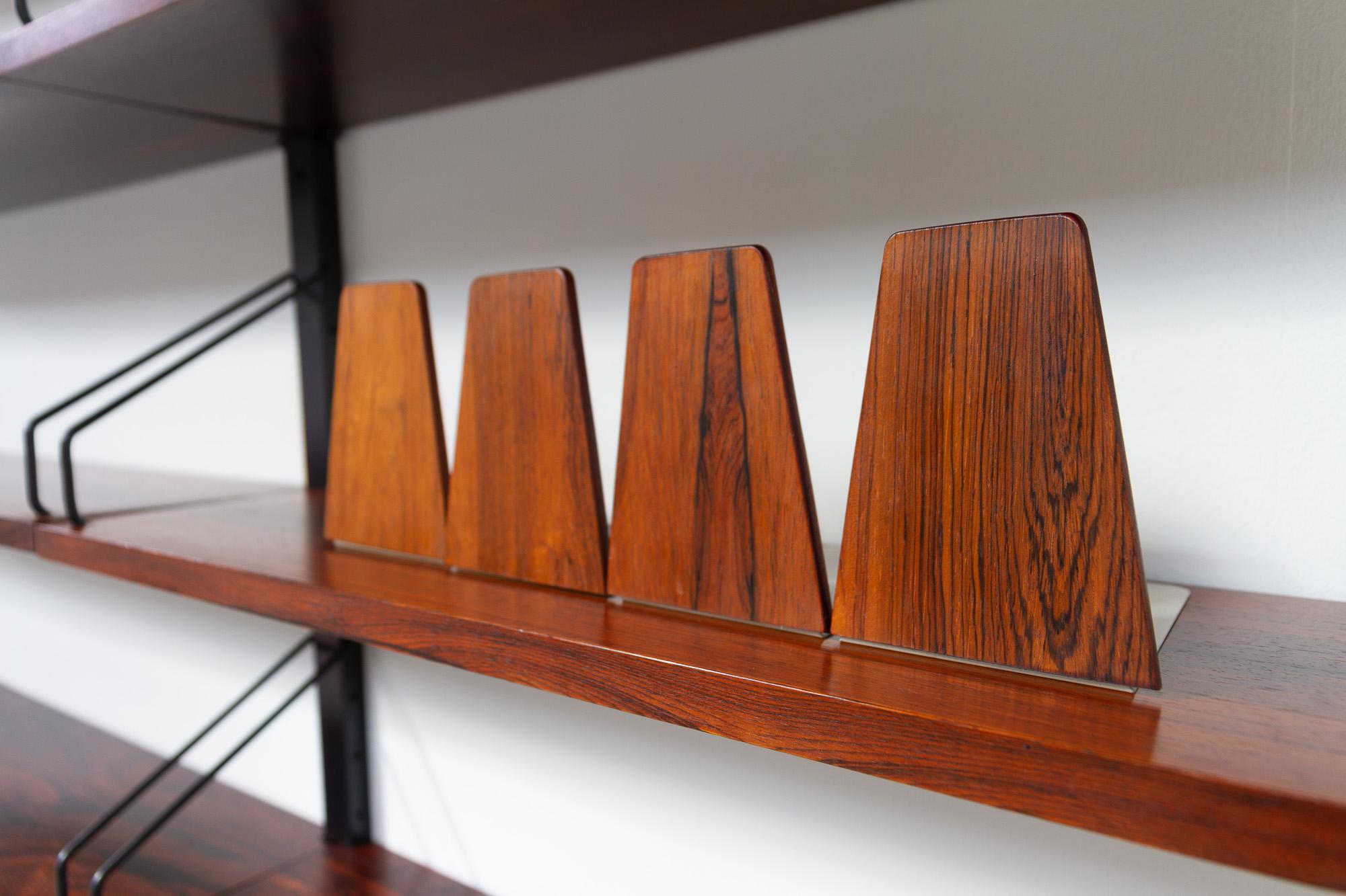 Danish Modern Modular Rosewood Wall Unit by Poul Cadovius for Cado, 1960s 1