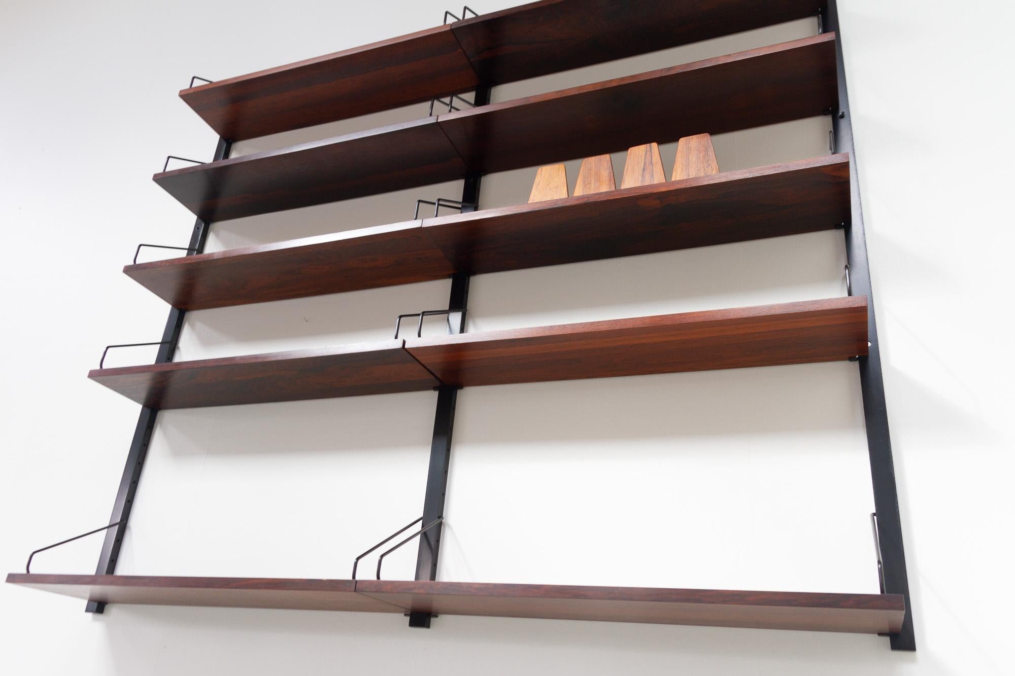 Danish Modern Modular Rosewood Wall Unit by Poul Cadovius for Cado, 1960s 2