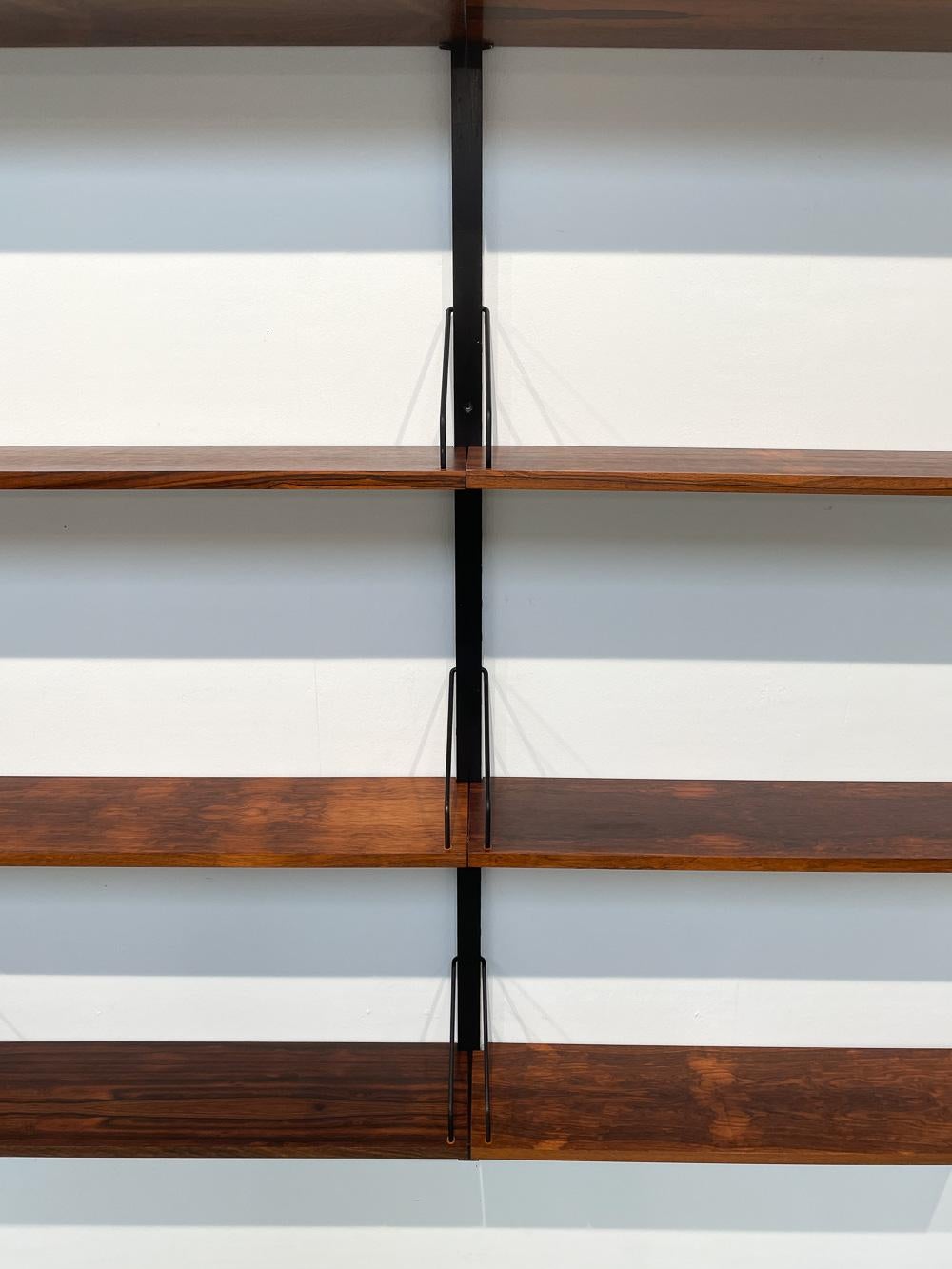 Danish Modern Modular Rosewood Wall Unit by Poul Cadovius for Cado, 1960s 2