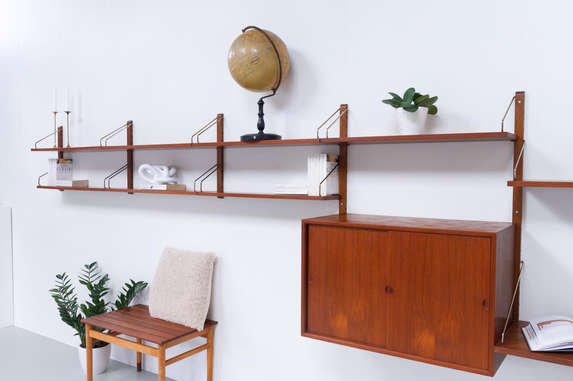 Danish Modern Modular Teak Wall Unit by Poul Cadovius for Cado, 1950s 12