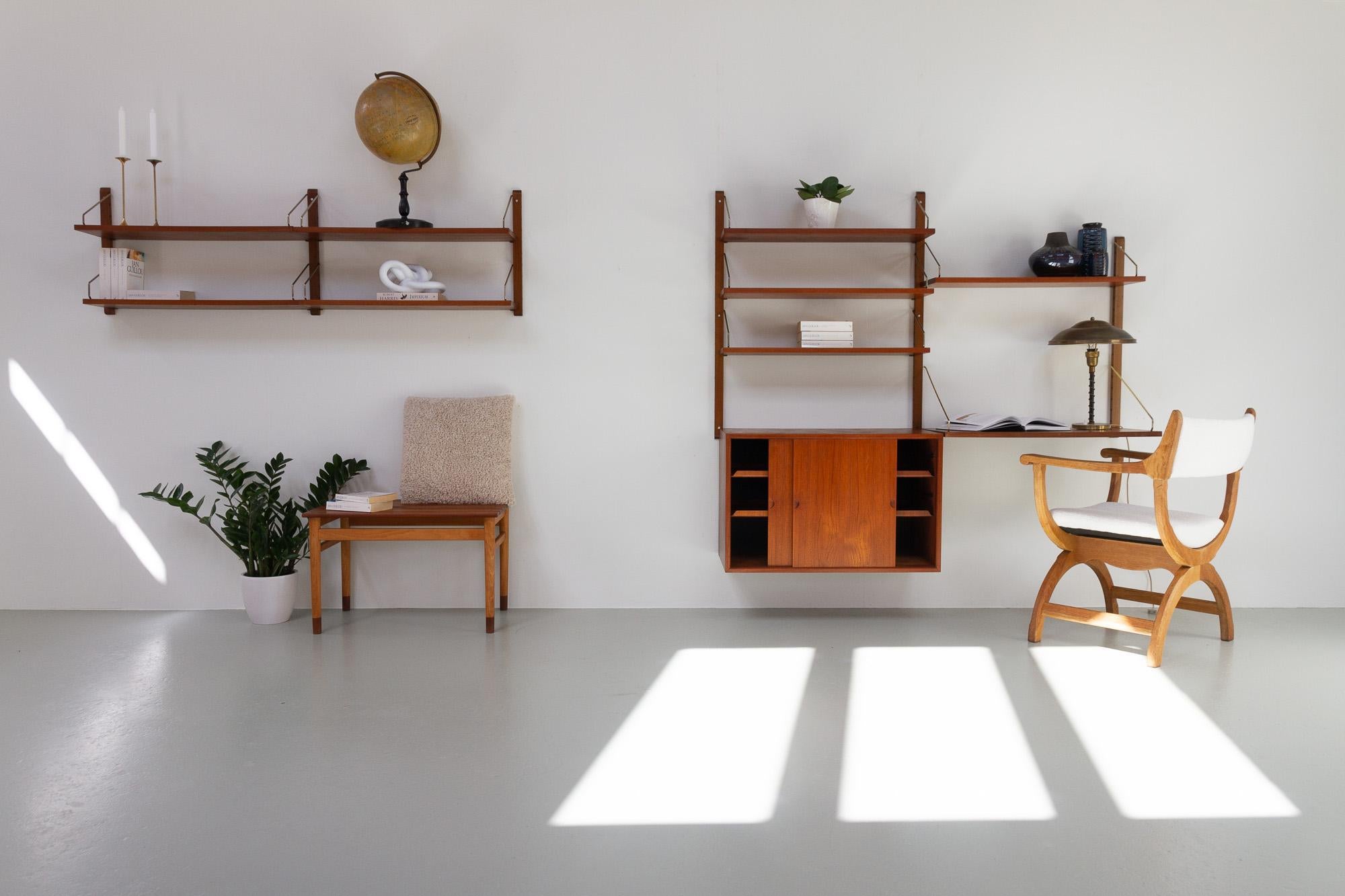 Danish Modern Modular Teak Wall Unit by Poul Cadovius for Cado, 1950s 15