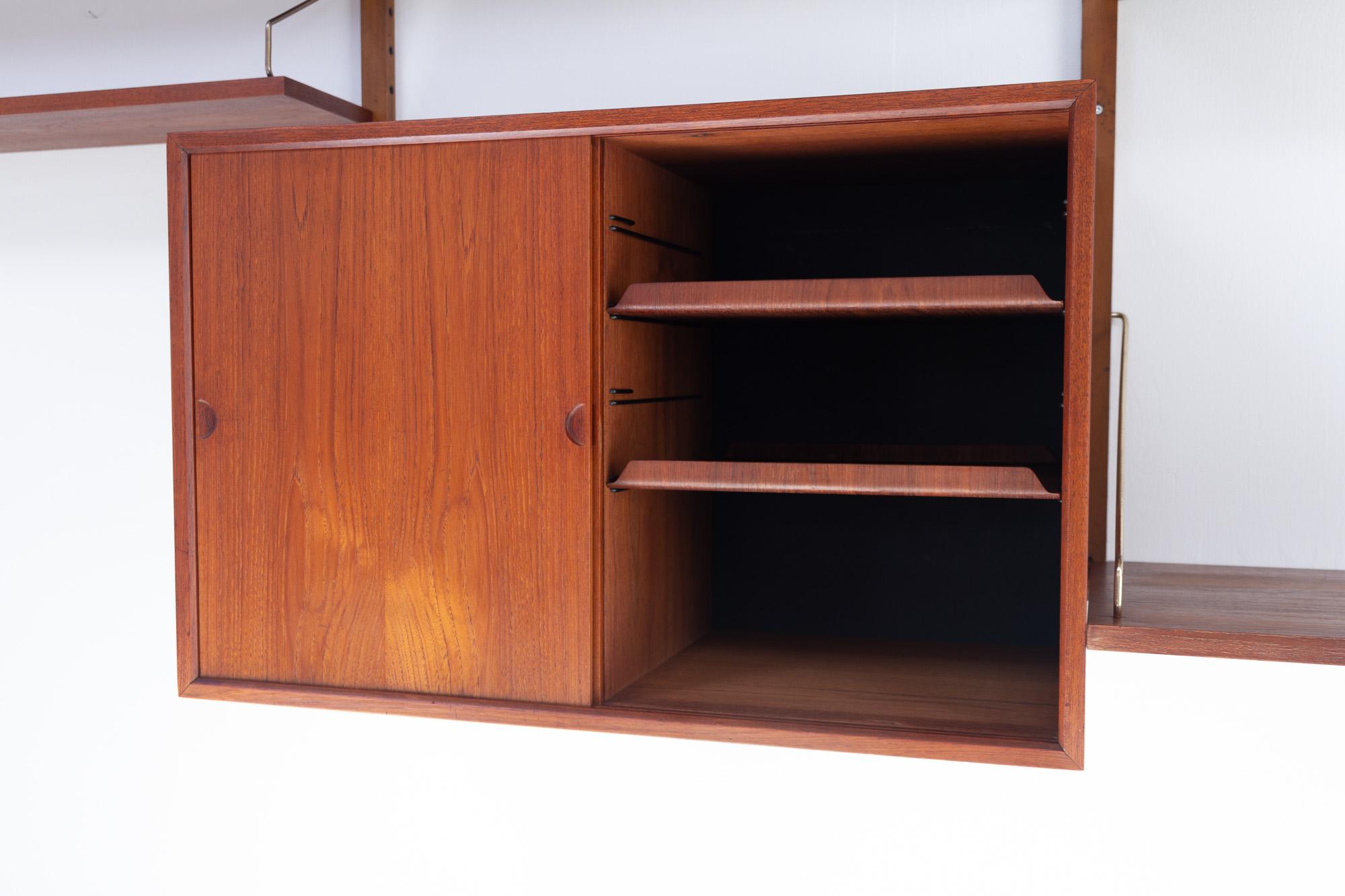 Danish Modern Modular Teak Wall Unit by Poul Cadovius for Cado, 1950s 1