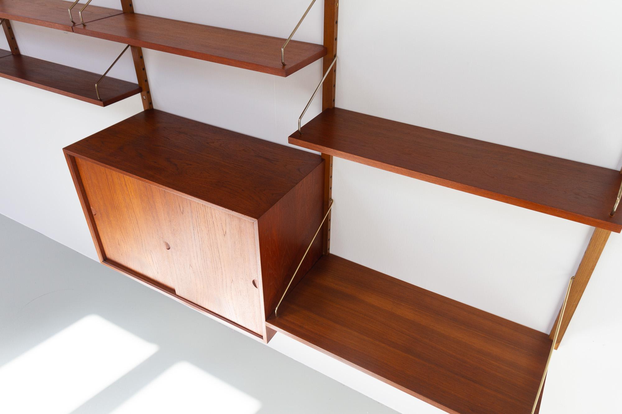 Danish Modern Modular Teak Wall Unit by Poul Cadovius for Cado, 1950s 2