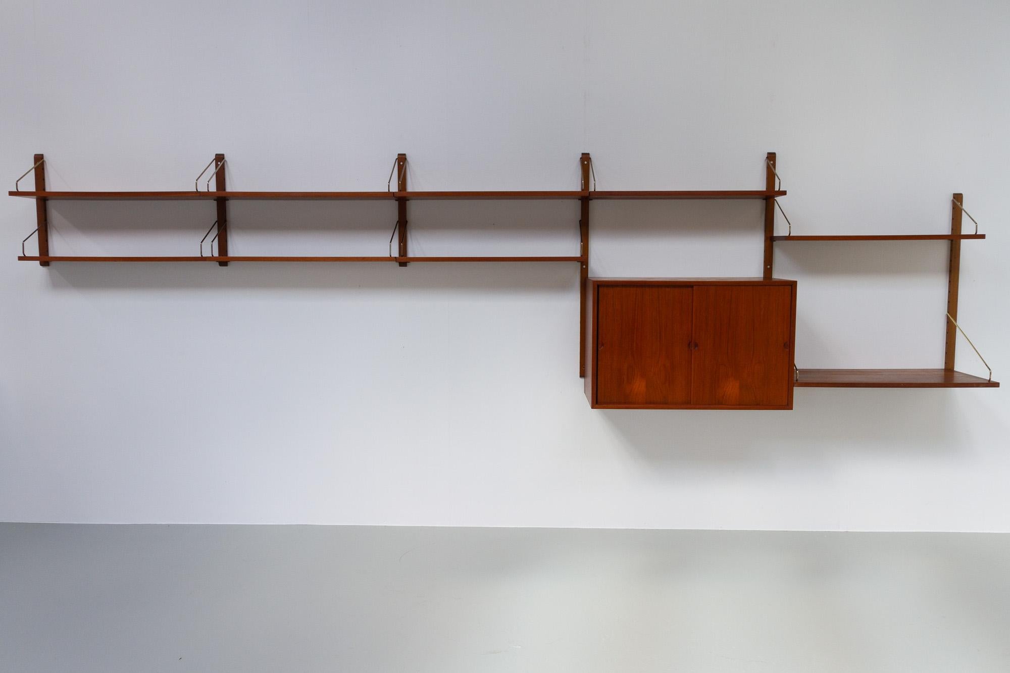 Danish Modern Modular Teak Wall Unit by Poul Cadovius for Cado, 1950s 4