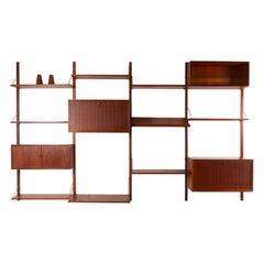 Danish Modern Modular Teak Wall Unit by Poul Cadovius for Cado 1950s
