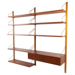 Danish Modern Modular Teak Wall Unit by Poul Cadovius for Cado 1950s