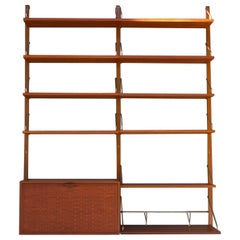 Danish Modern Modular Teak Wall Unit by Poul Cadovius for Cado 1950s