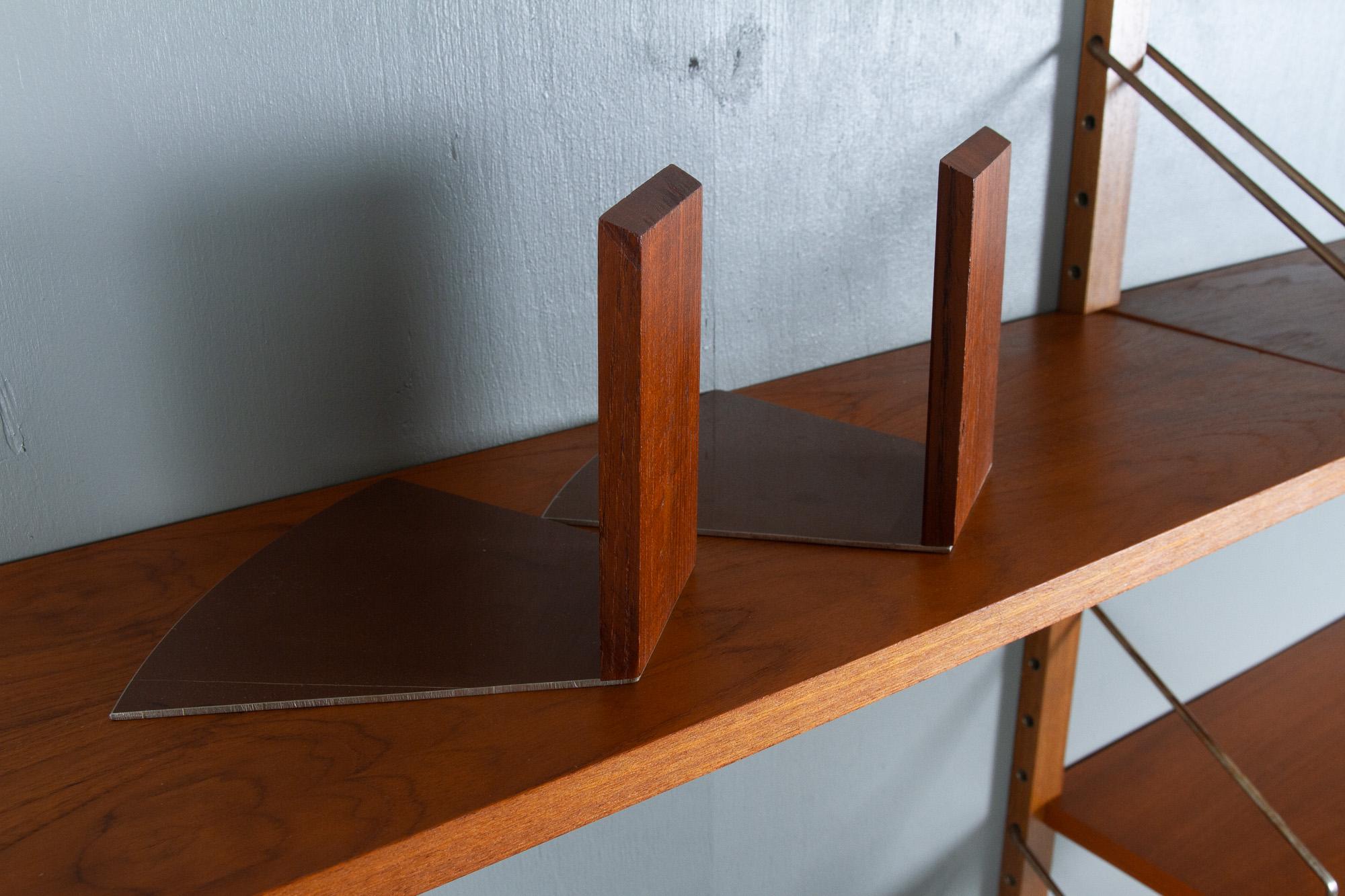 Danish Modern Modular Teak Wall Unit by Poul Cadovius for Cado, 1960s 5