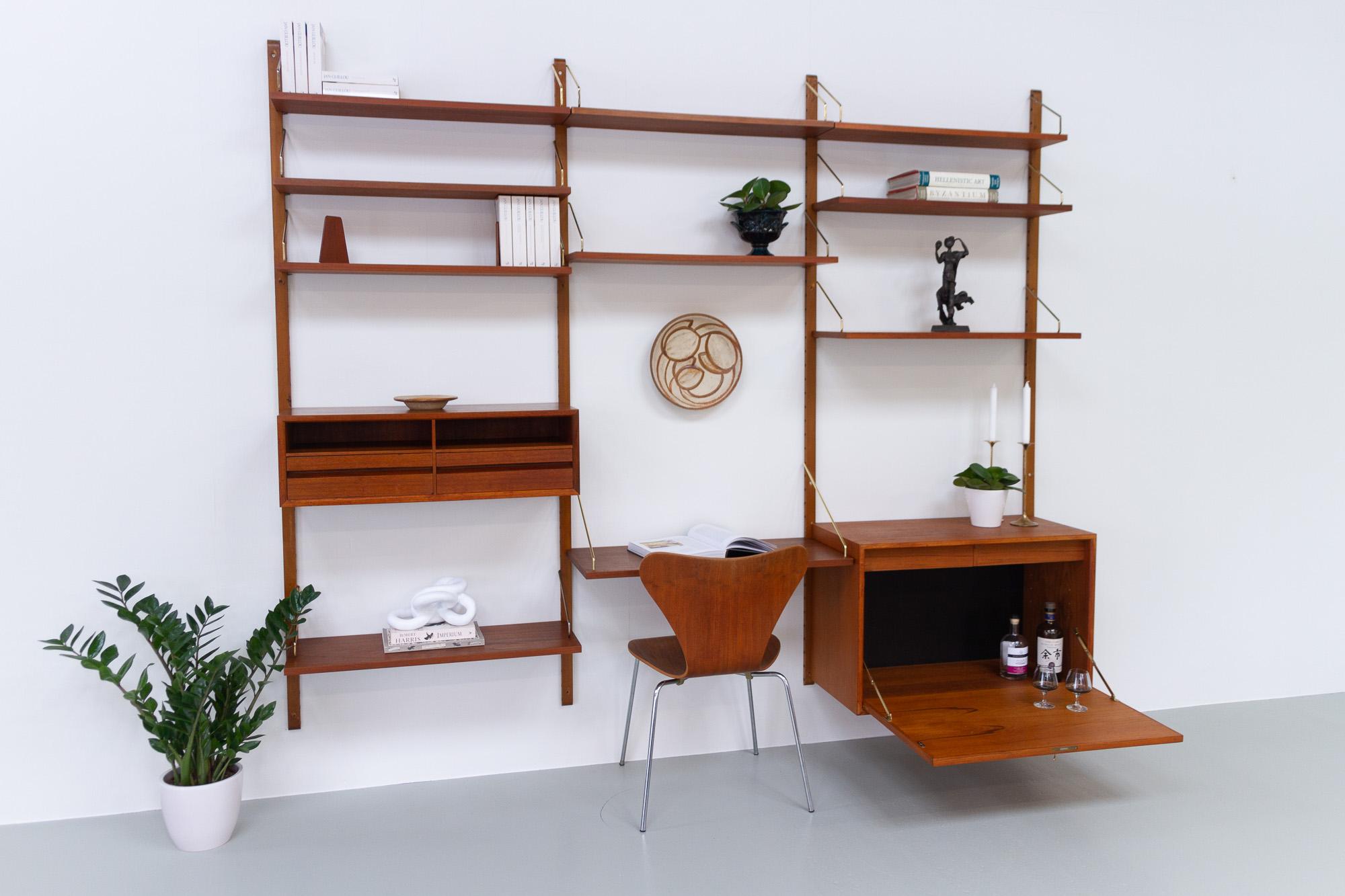 Danish Modern Modular Teak Wall Unit by Poul Cadovius for Cado, 1960s 6