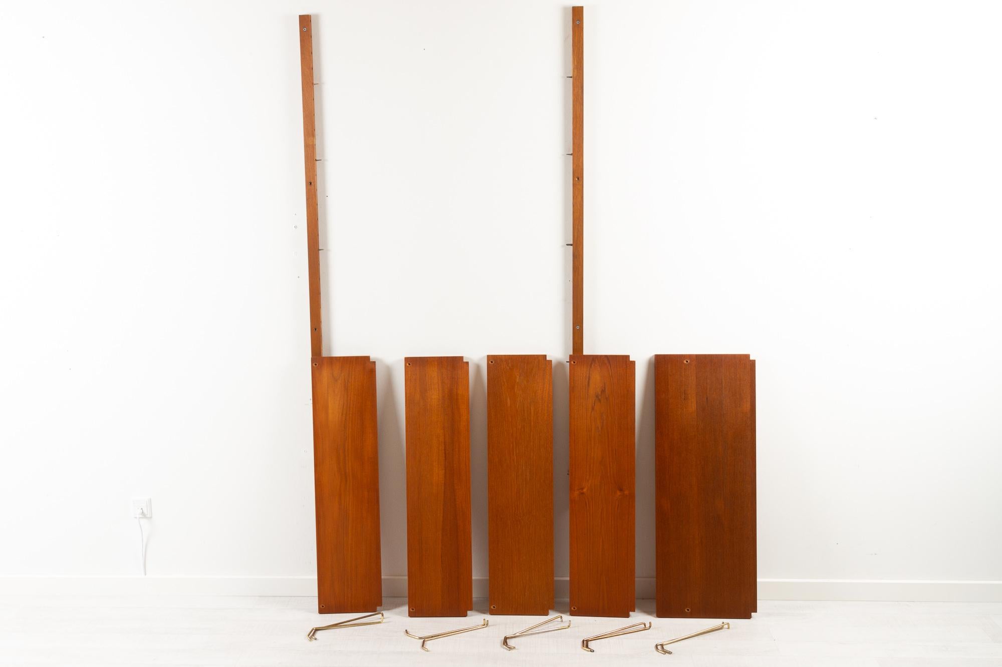 Danish Modern Modular Teak Wall Unit by Poul Cadovius for Cado 1960s 12