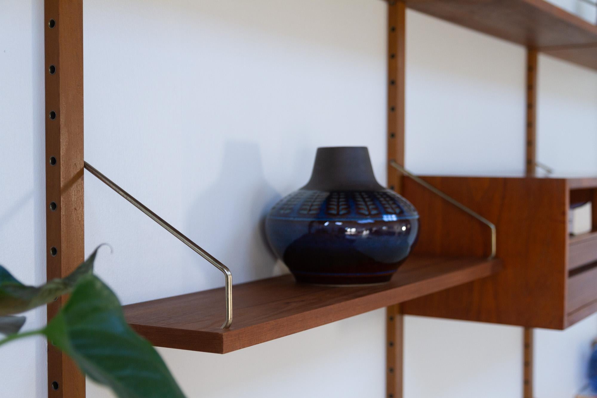 Danish Modern Modular Teak Wall Unit by Poul Cadovius for Cado, 1960s 11