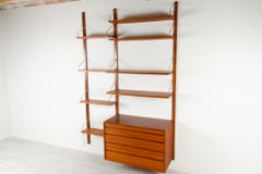 Dänische moderne, modulare dänische Teakholz-Wandkommode von Poul Cadovius für Cado 1960er Jahre