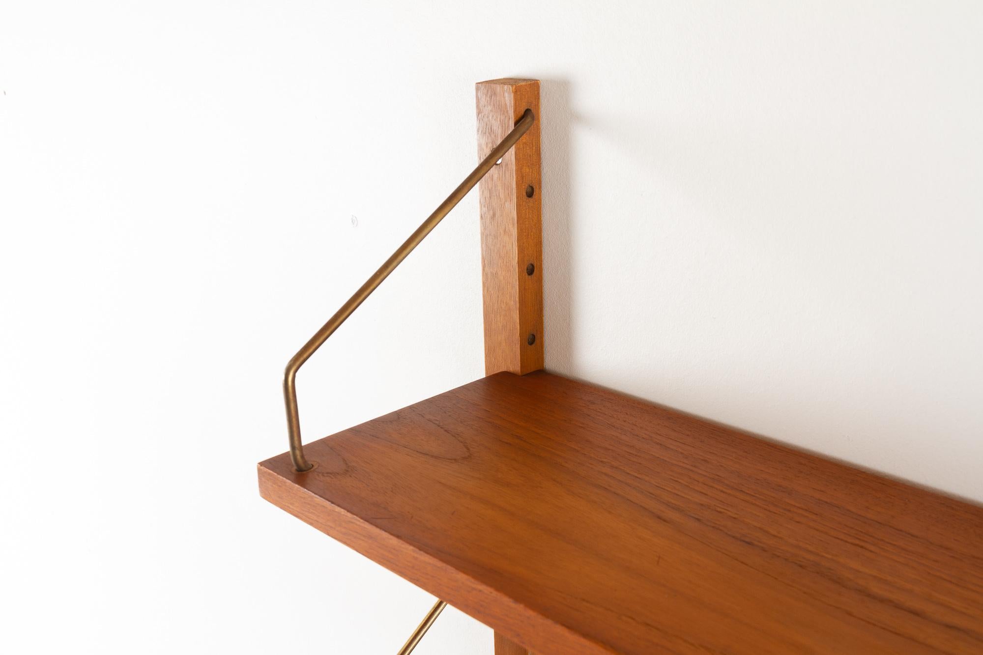 Mid-20th Century Danish Modern Modular Teak Wall Unit by Poul Cadovius for Cado 1960s