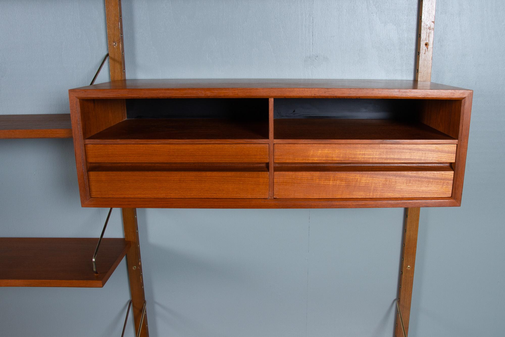 Danish Modern Modular Teak Wall Unit by Poul Cadovius for Cado, 1960s 2