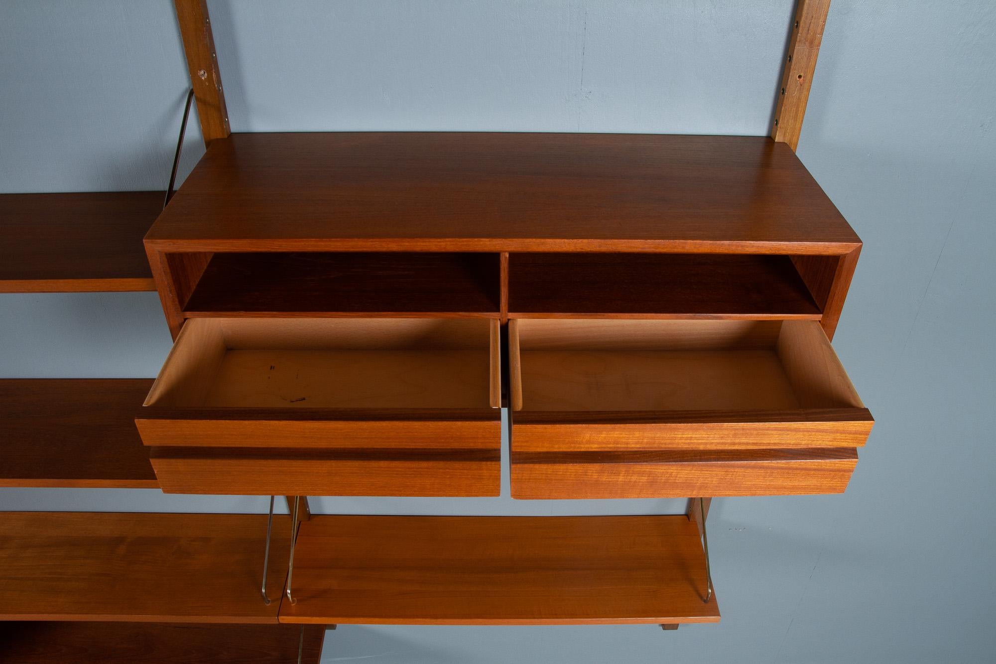 Danish Modern Modular Teak Wall Unit by Poul Cadovius for Cado, 1960s 3