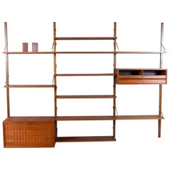 Danish Modern Modular Teak Wall Unit by Poul Cadovius for Cado, 1960s