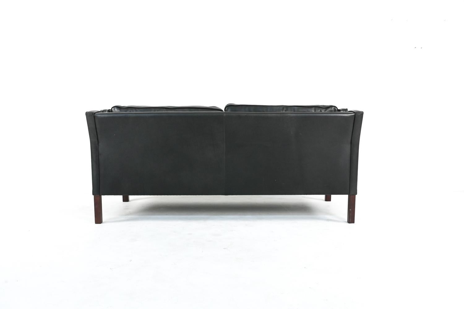 Danish Modern Mogens Hansen Leather Sofa Suite, c. 1970's 8