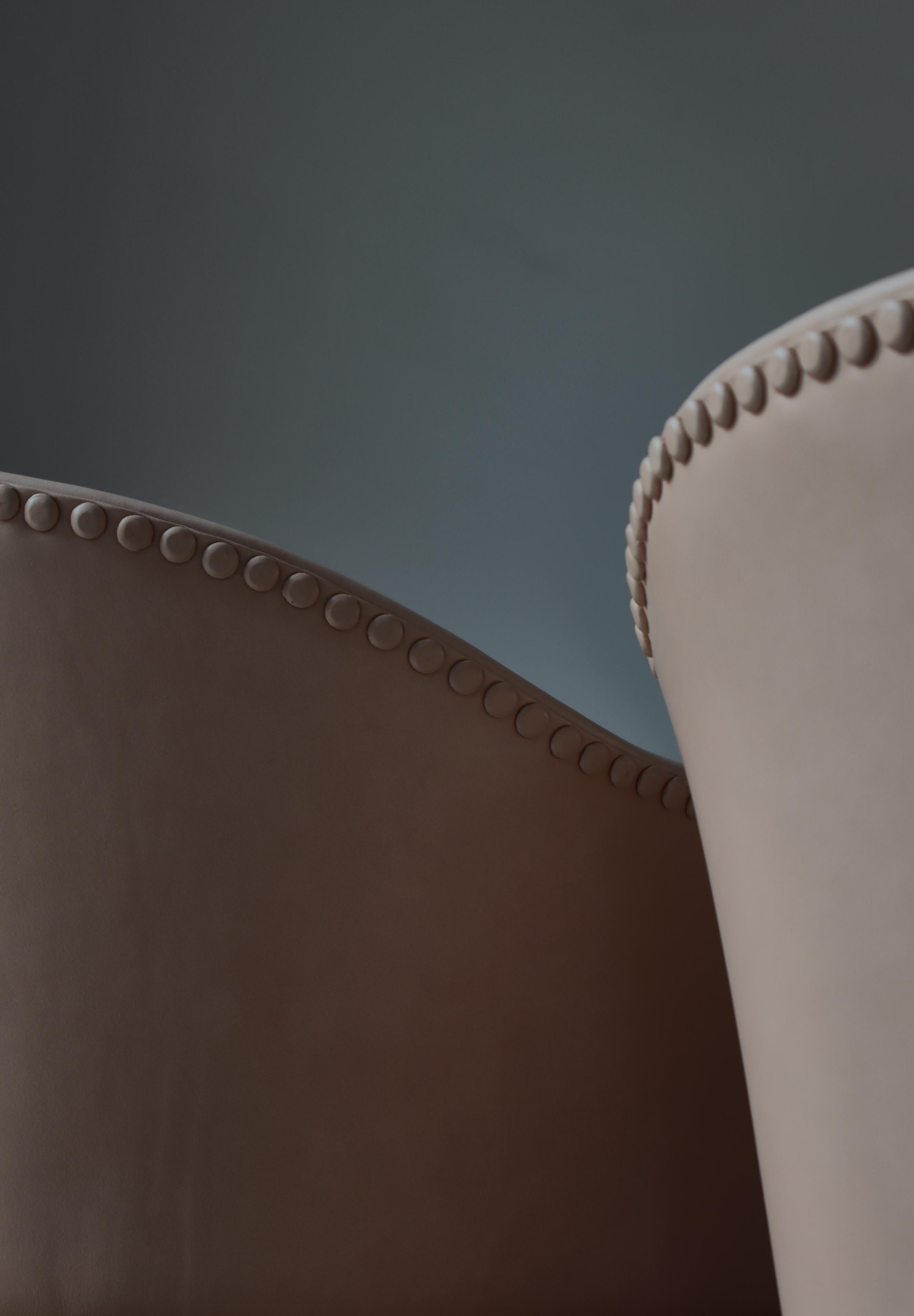 Dänische moderne Mogens Koch-Loungesessel „MK 51“ aus Mahagoni und Leder, 1950er Jahre im Angebot 1