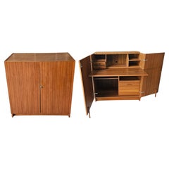Danish Modern Mummenthaler & Meier Style Teak Secretary Desk Cabinet