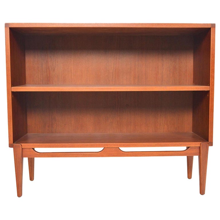 Danish Modern Narrow Teak Bookcase 1 For Sale at 1stDibs small teak