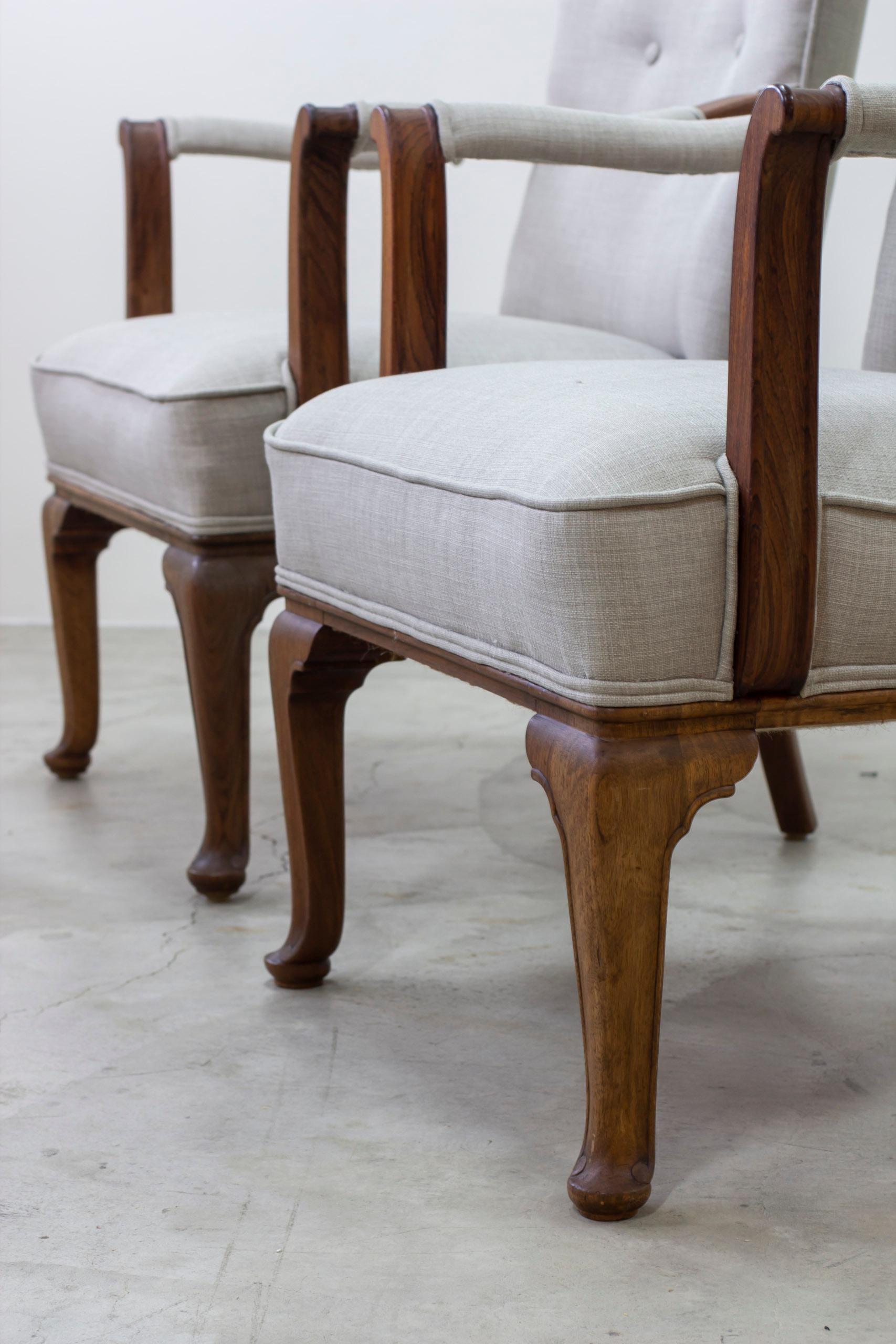 Danish modern/neoclassical Lounge chairs by Lysberg & Hansen, Denmark 1930-40s For Sale 1