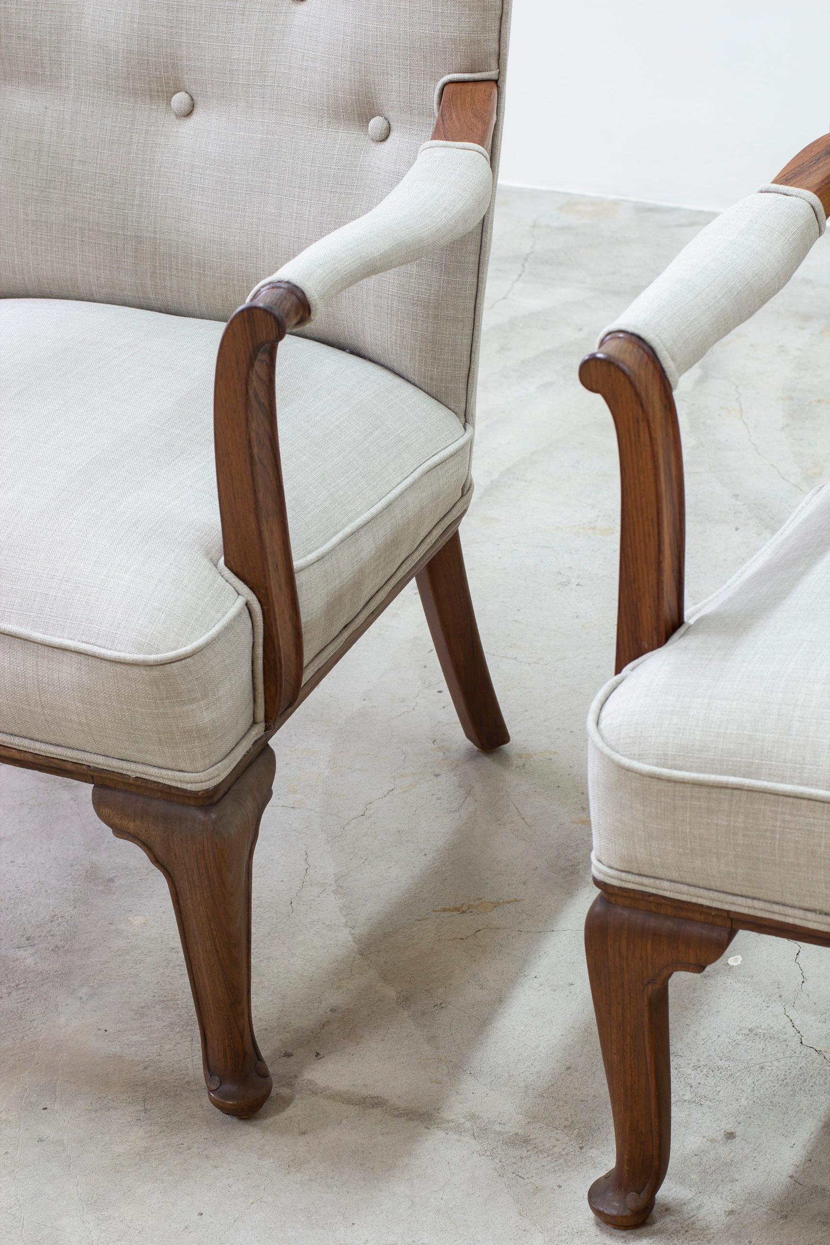 Danish modern/neoclassical Lounge chairs by Lysberg & Hansen, Denmark 1930-40s For Sale 2