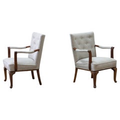 Chaises longues danoises modernes/néoclassiques par Lysberg & Hansen, Danemark 1930-40s