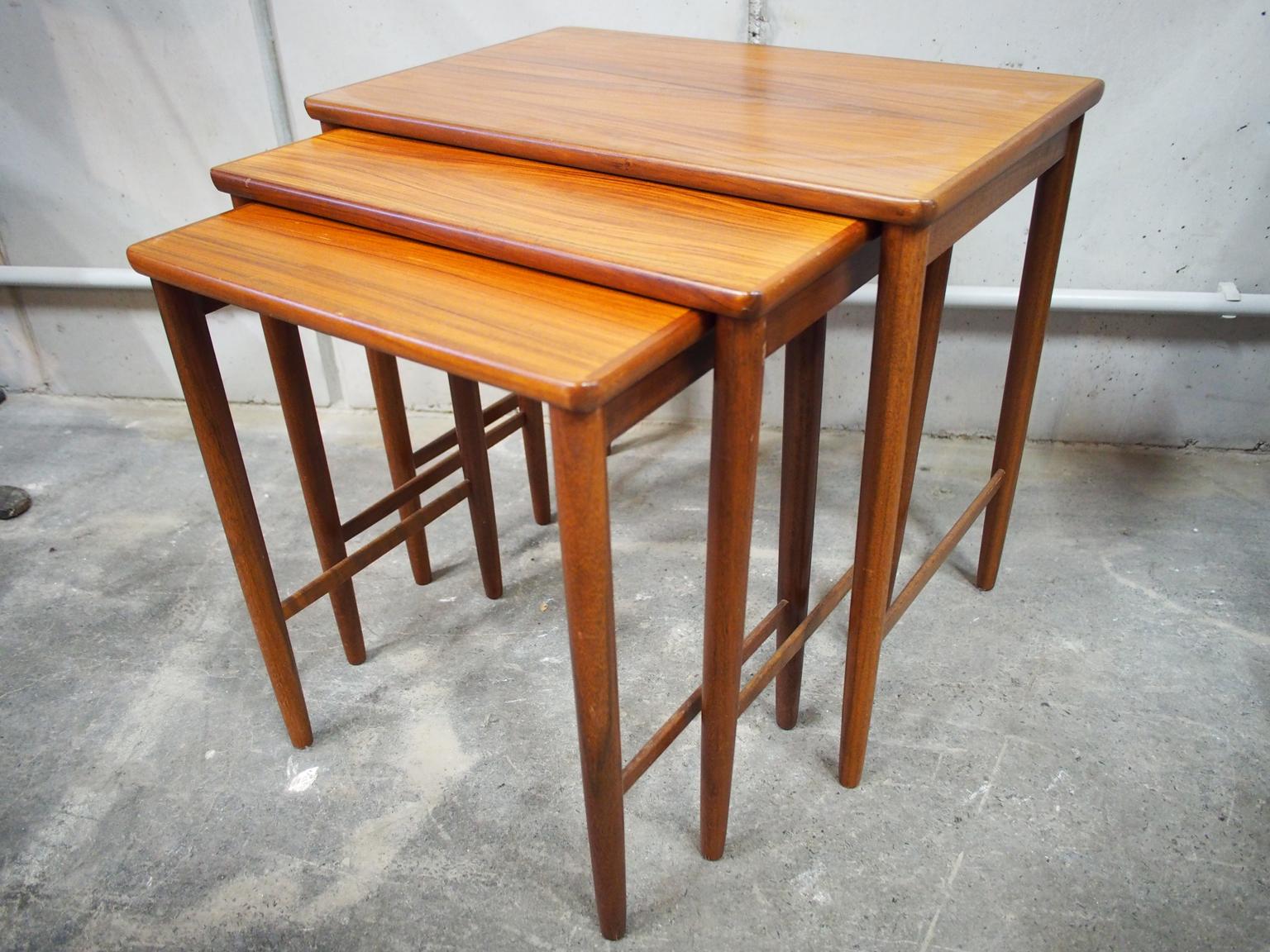 Danish Modern Nesting Table, Side Table, Vintage, Opal 7