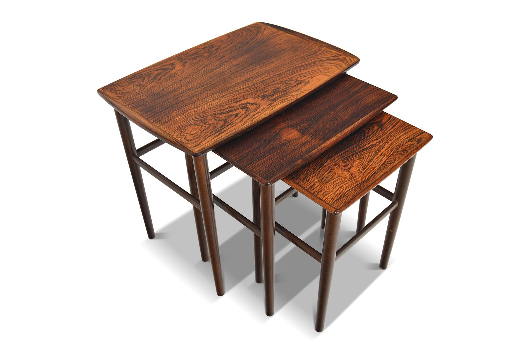 Scandinavian Modern Danish Modern Nesting Tables in Rosewood by Heltborg #2