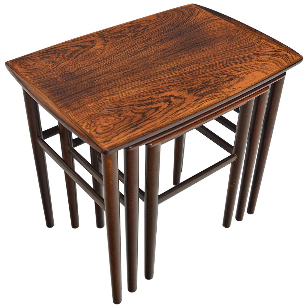 Danish Modern Nesting Tables in Rosewood by Heltborg #2