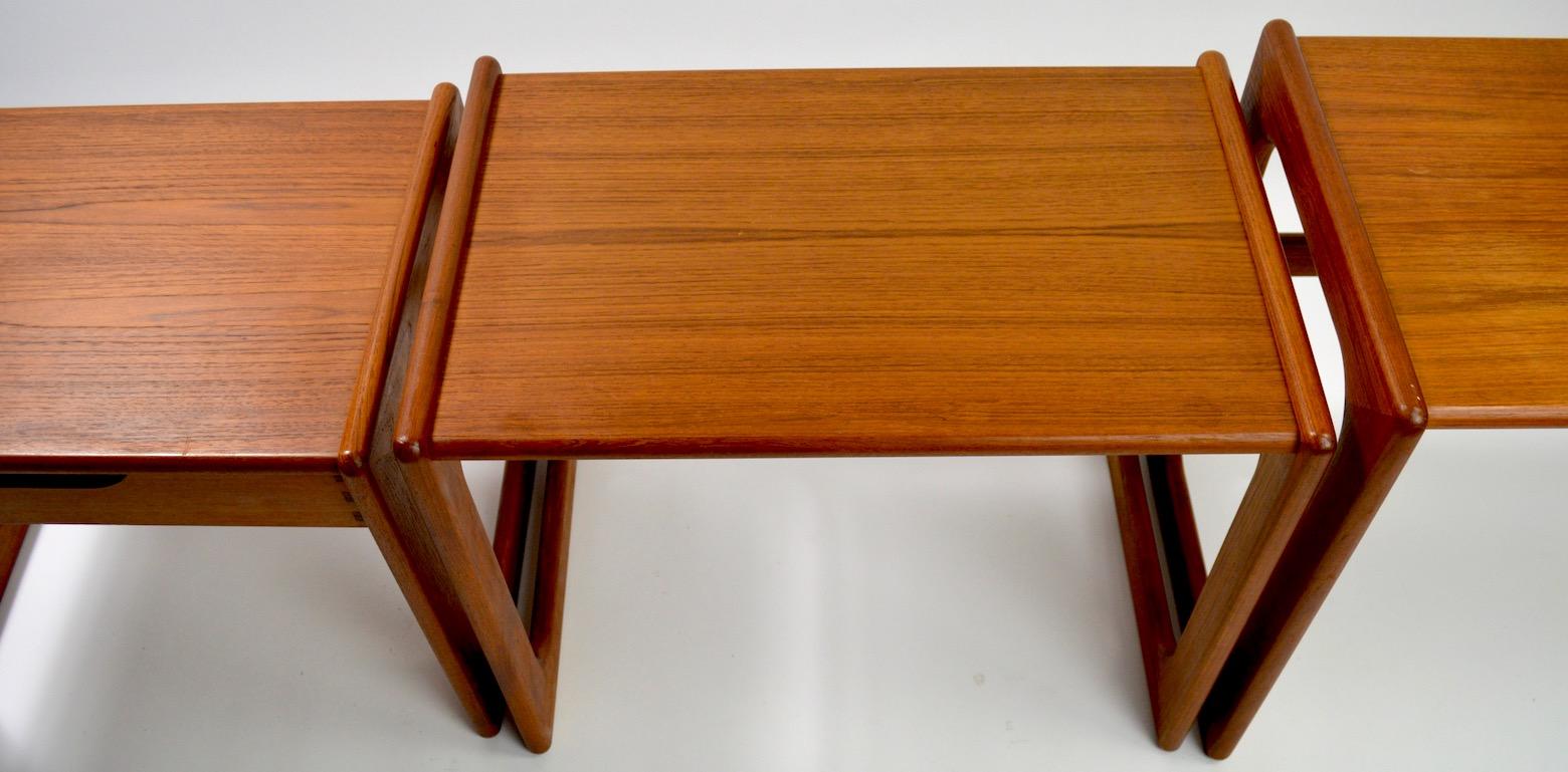 Danish Modern Nesting Tables in Teak attributed to Dyrlund In Good Condition In New York, NY