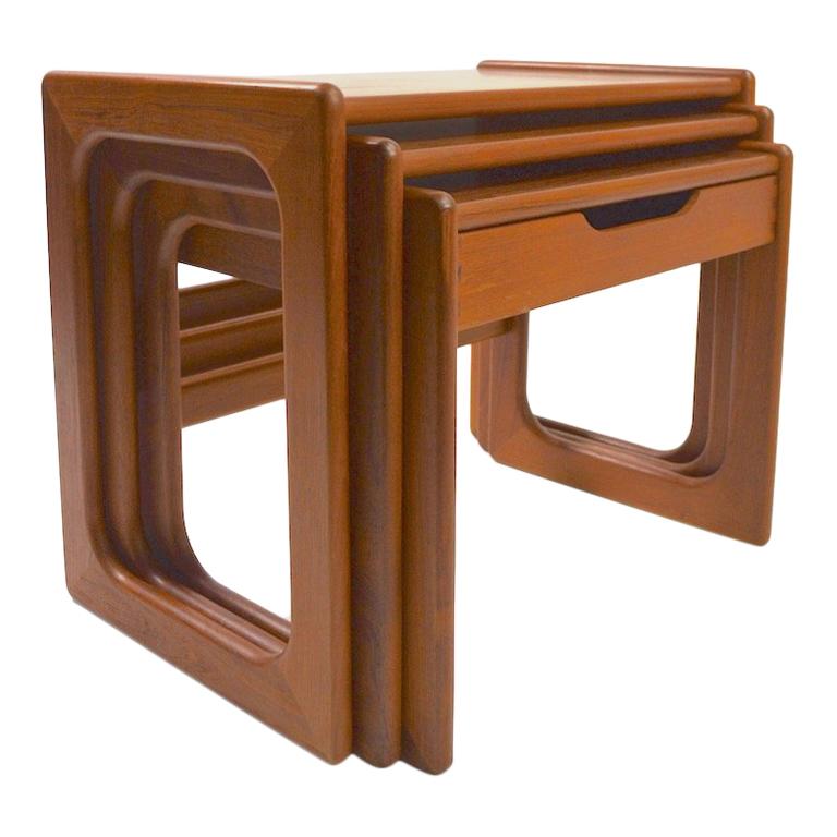 Danish Modern Nesting Tables in Teak attributed to Dyrlund