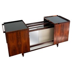 Danish Modern Niels Erik Glasdem Sliding Bar Cart