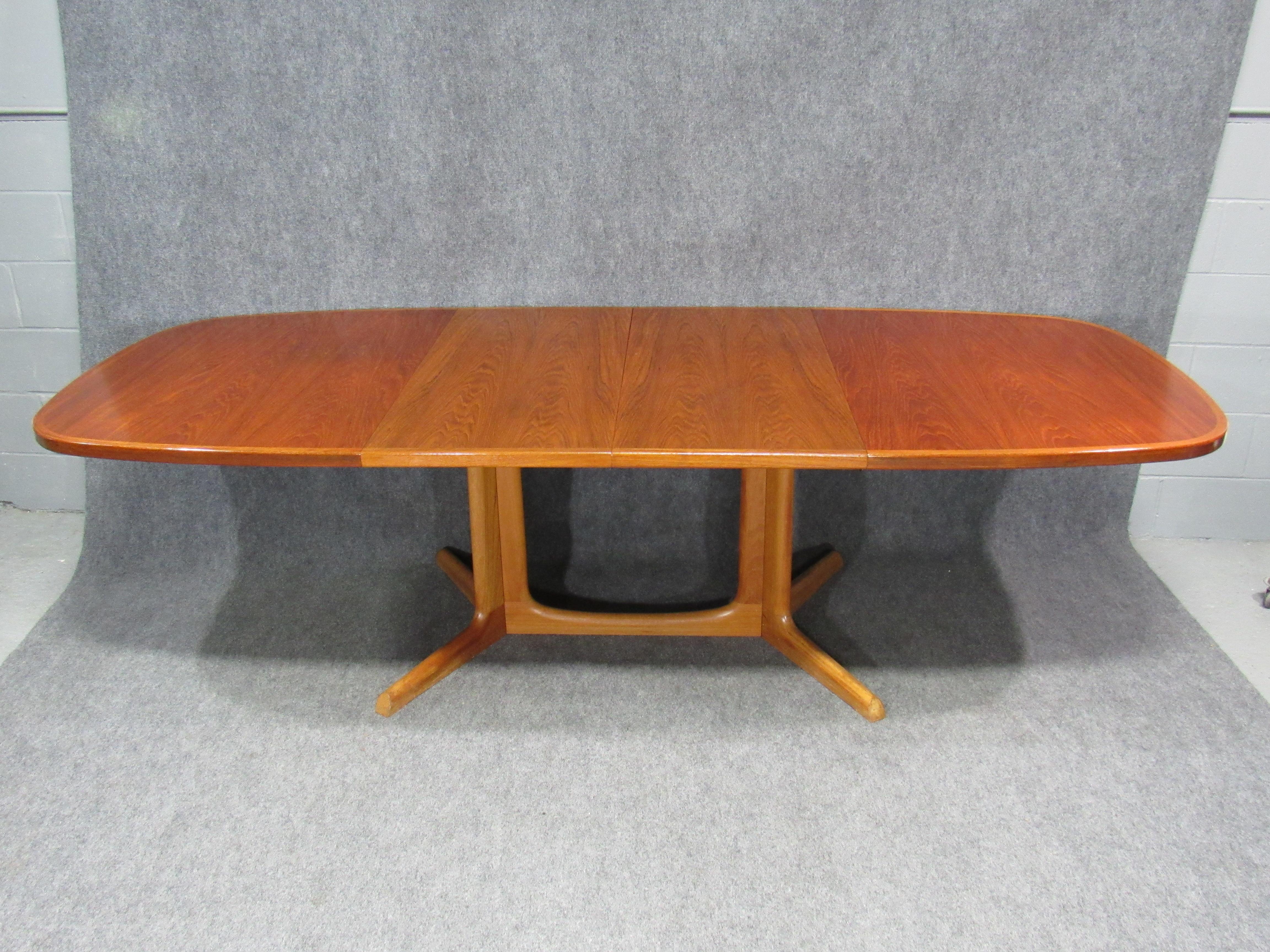 Danish Modern Niels Otto Møller for Gudme Teak Extension Trestle Dining Table 6