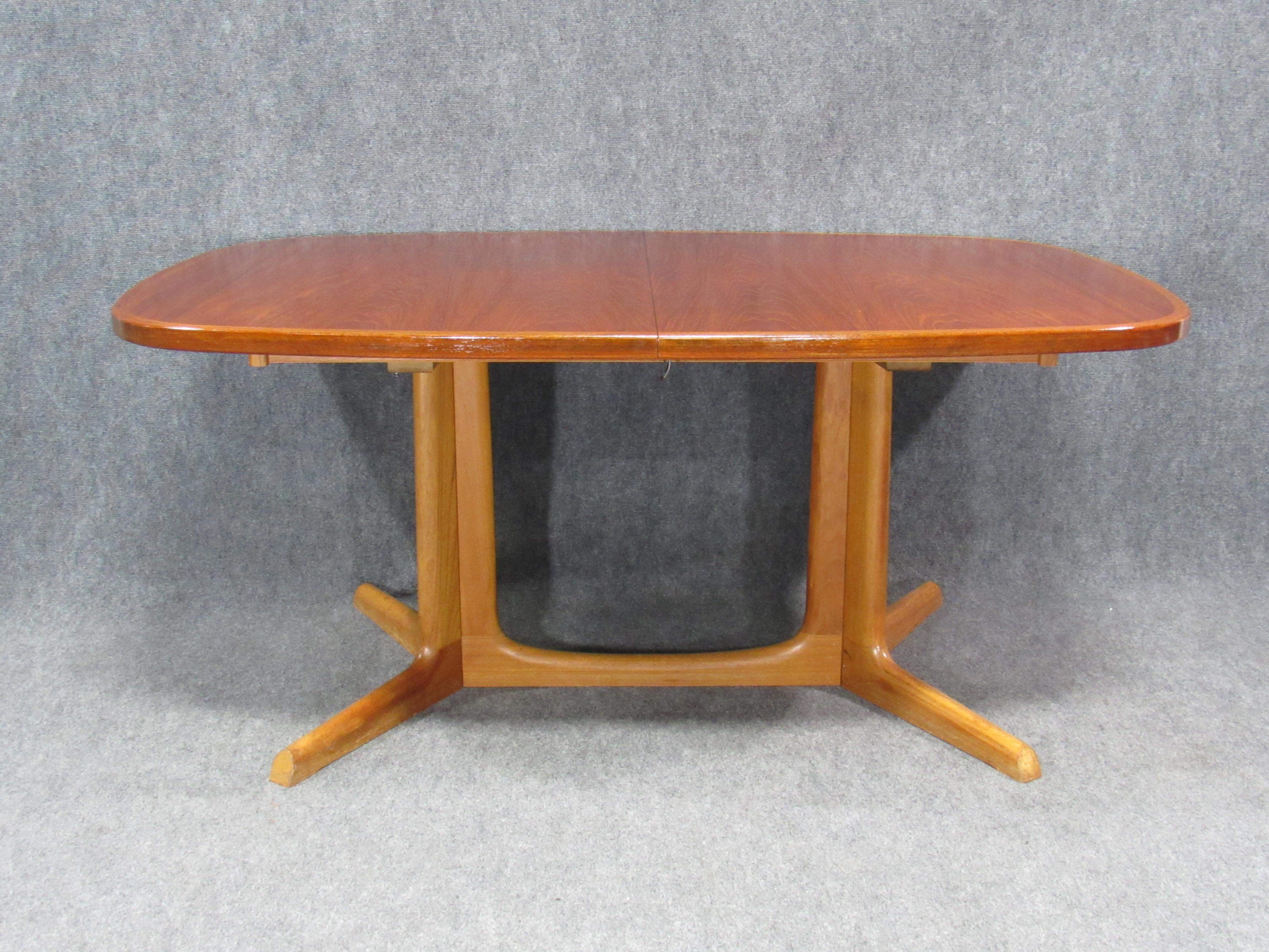 Danish Modern Niels Otto Møller for Gudme Teak Extension Trestle Dining Table 7