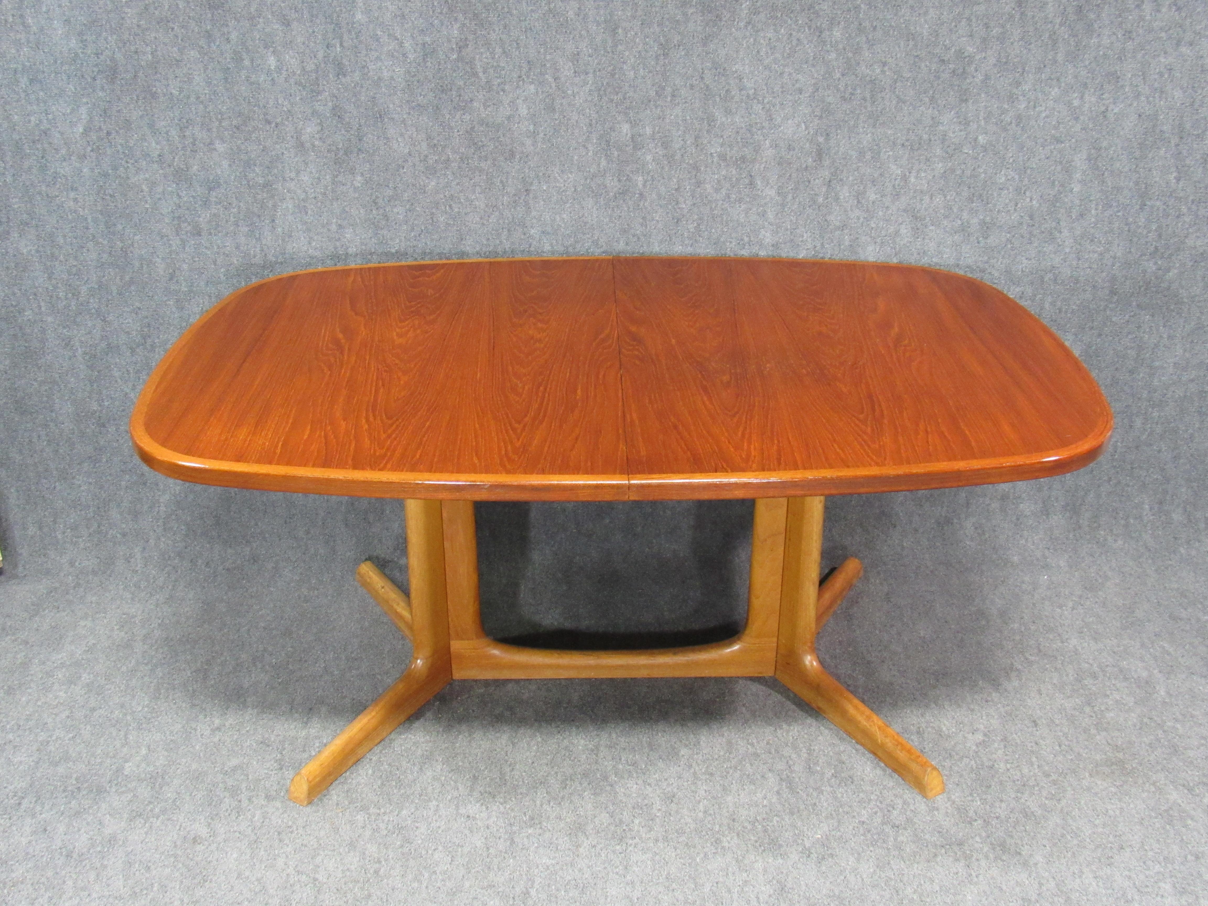 Danish Modern Niels Otto Møller for Gudme Teak Extension Trestle Dining Table 2