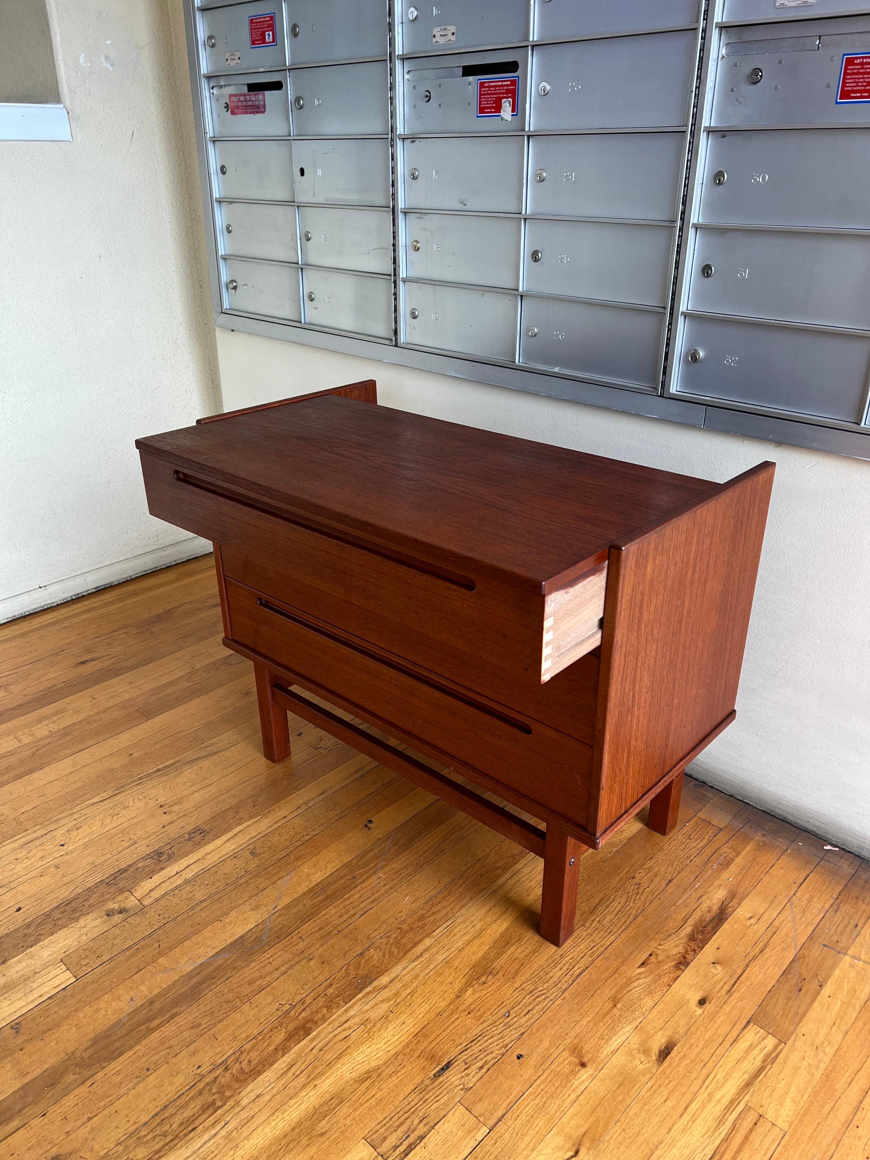  Danish Modern Nils Jonsson Rare Teak Dressing Table Vanity 2