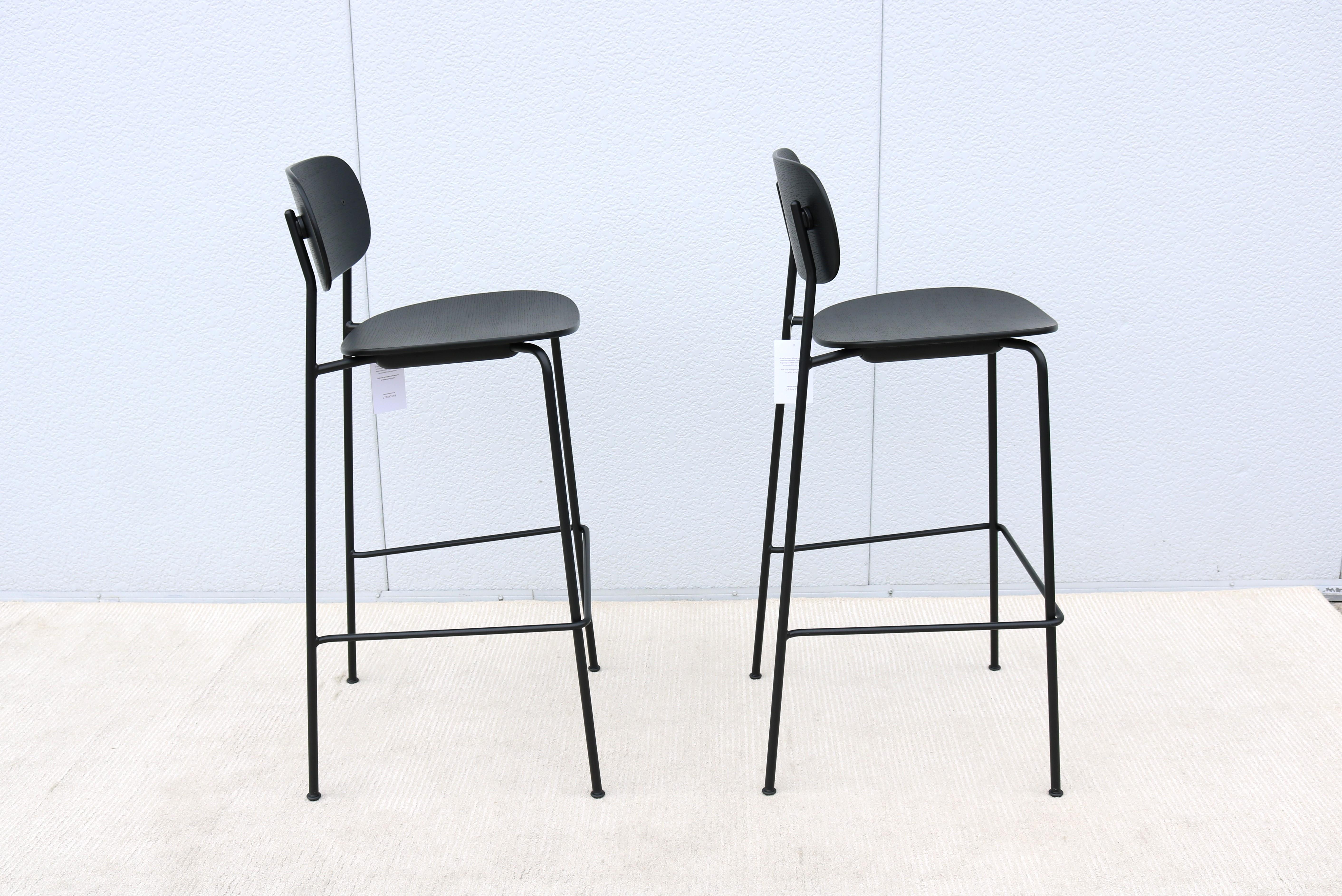 Danish Modern Norm Architects for Audo Copenhagen Co Bar Stools Brand New a Pair For Sale 3