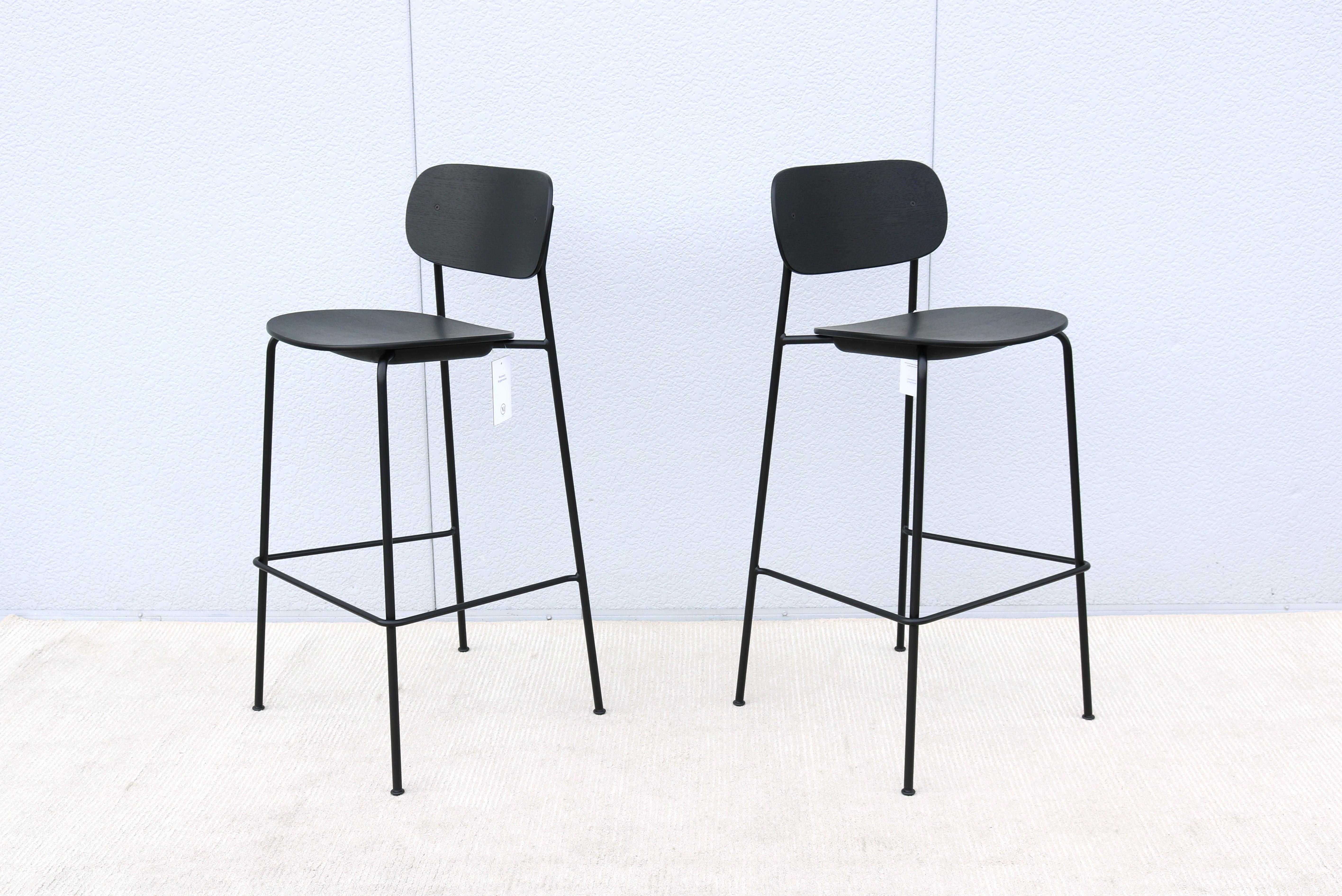 Powder-Coated Danish Modern Norm Architects for Audo Copenhagen Co Bar Stools Brand New a Pair For Sale