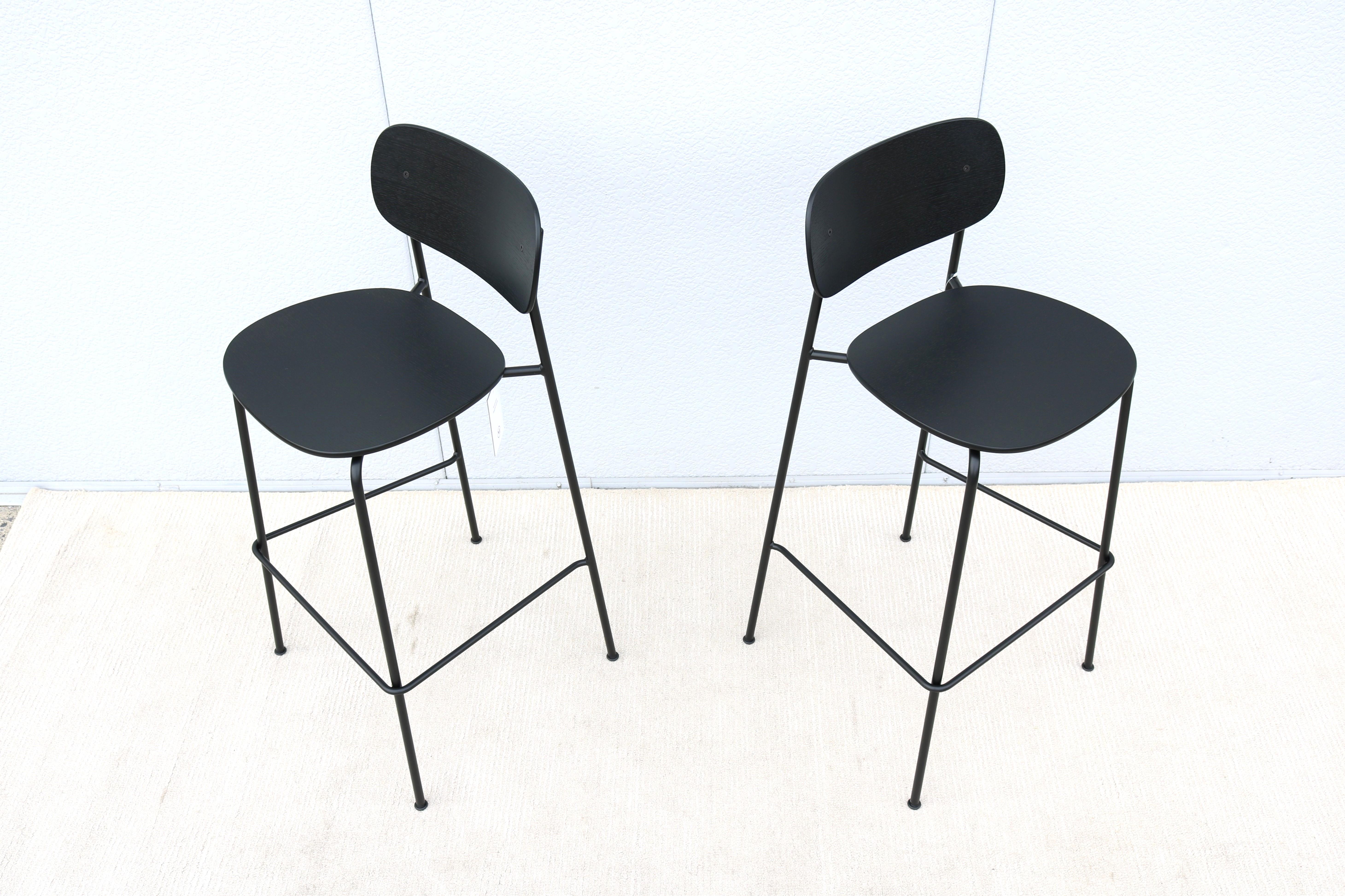 Danish Modern Norm Architects for Audo Copenhagen Co Bar Stools Brand New a Pair In New Condition For Sale In Secaucus, NJ