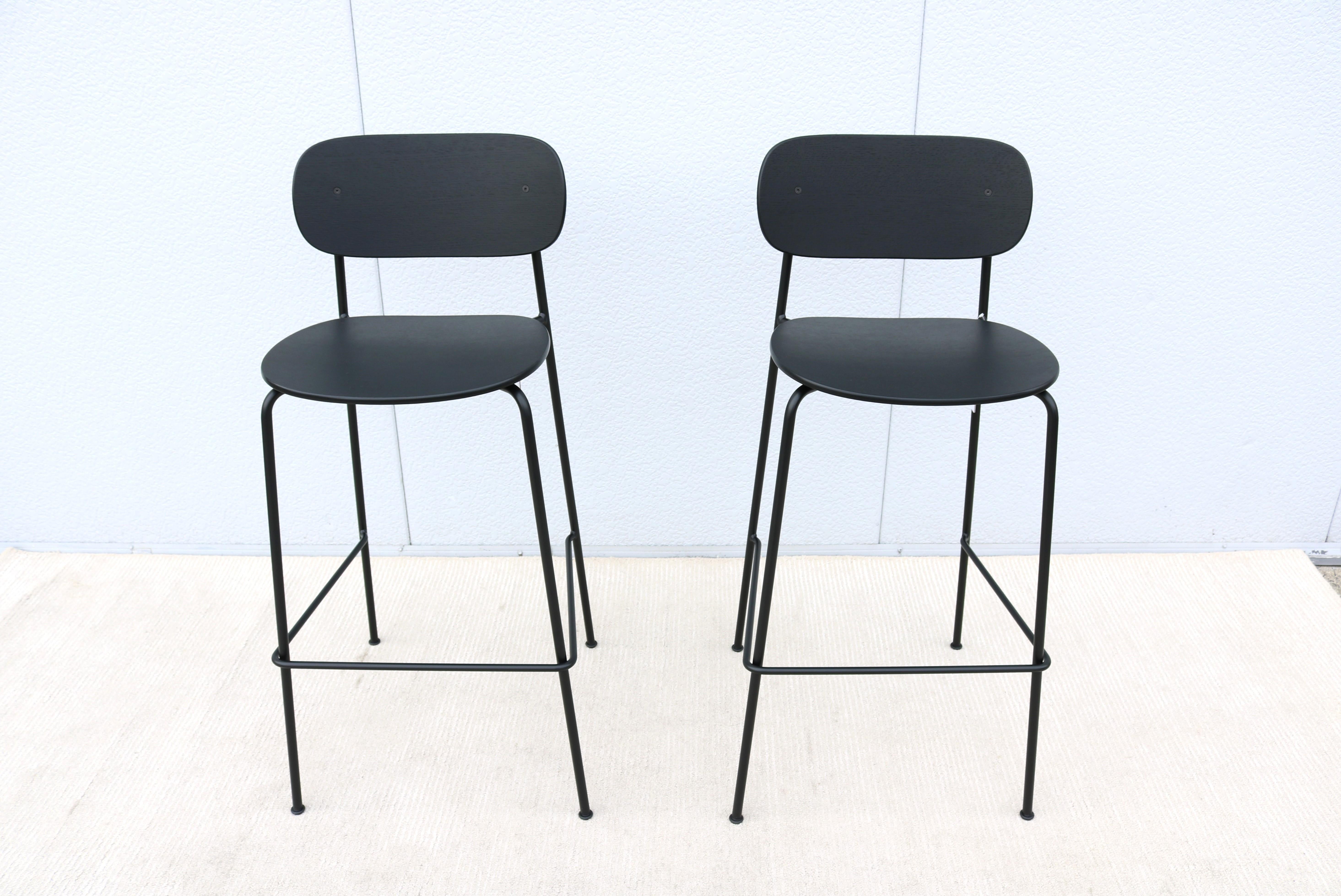 Contemporary Danish Modern Norm Architects for Audo Copenhagen Co Bar Stools Brand New a Pair For Sale