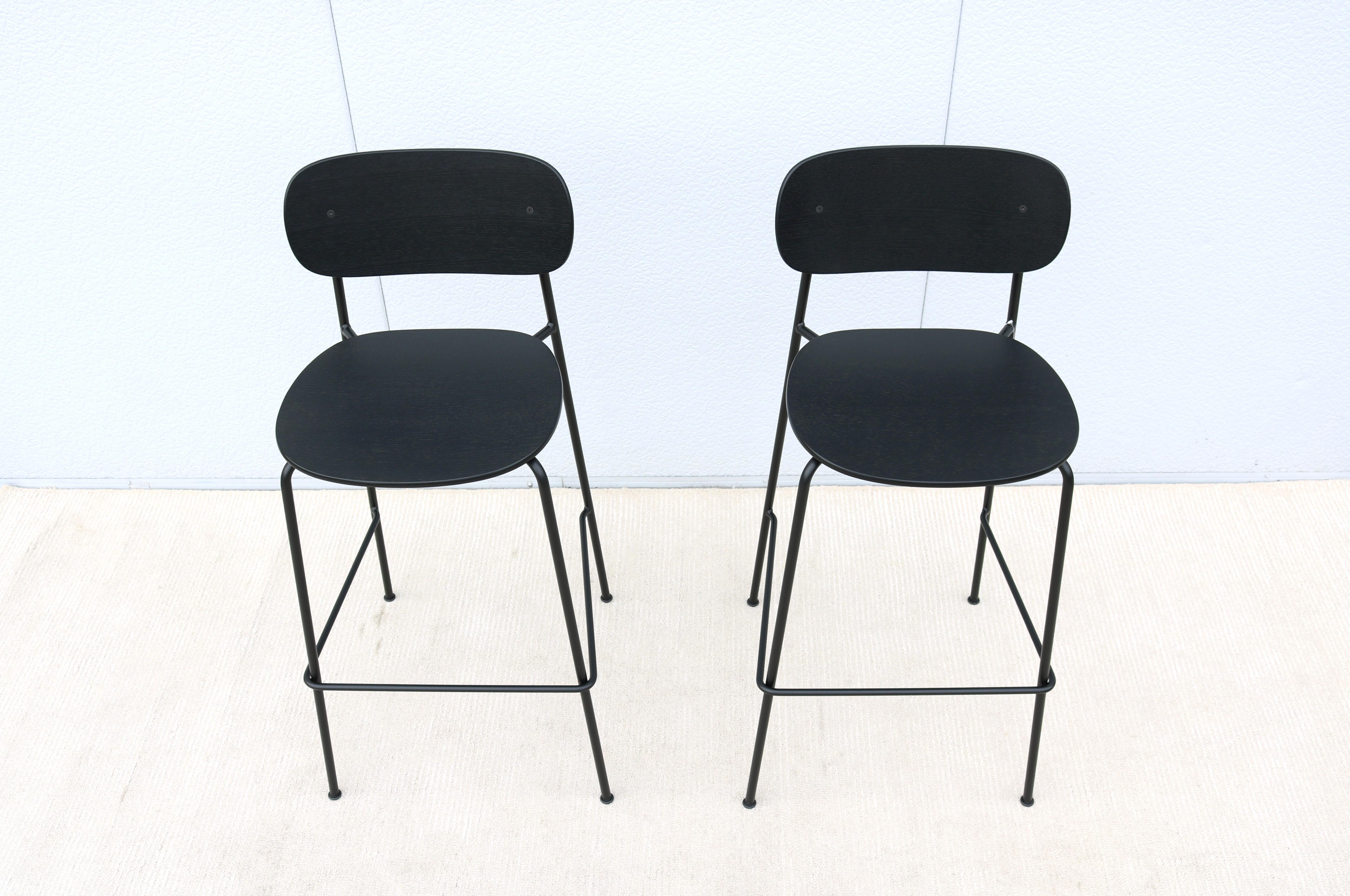 Danish Modern Norm Architects for Audo Copenhagen Co Bar Stools Brand New a Pair For Sale 1