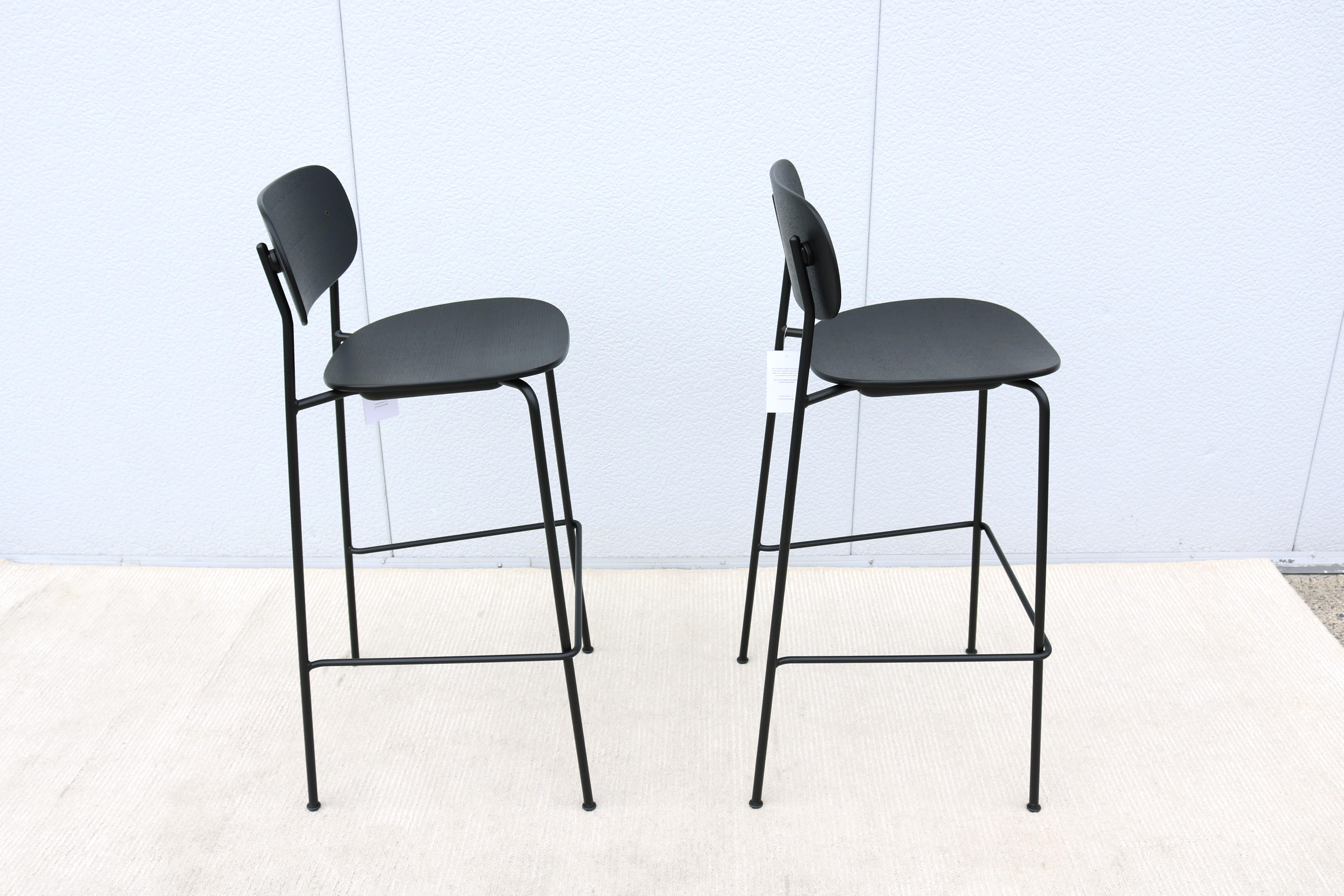 Danish Modern Norm Architects for Audo Copenhagen Co Bar Stools Brand New a Pair For Sale 2